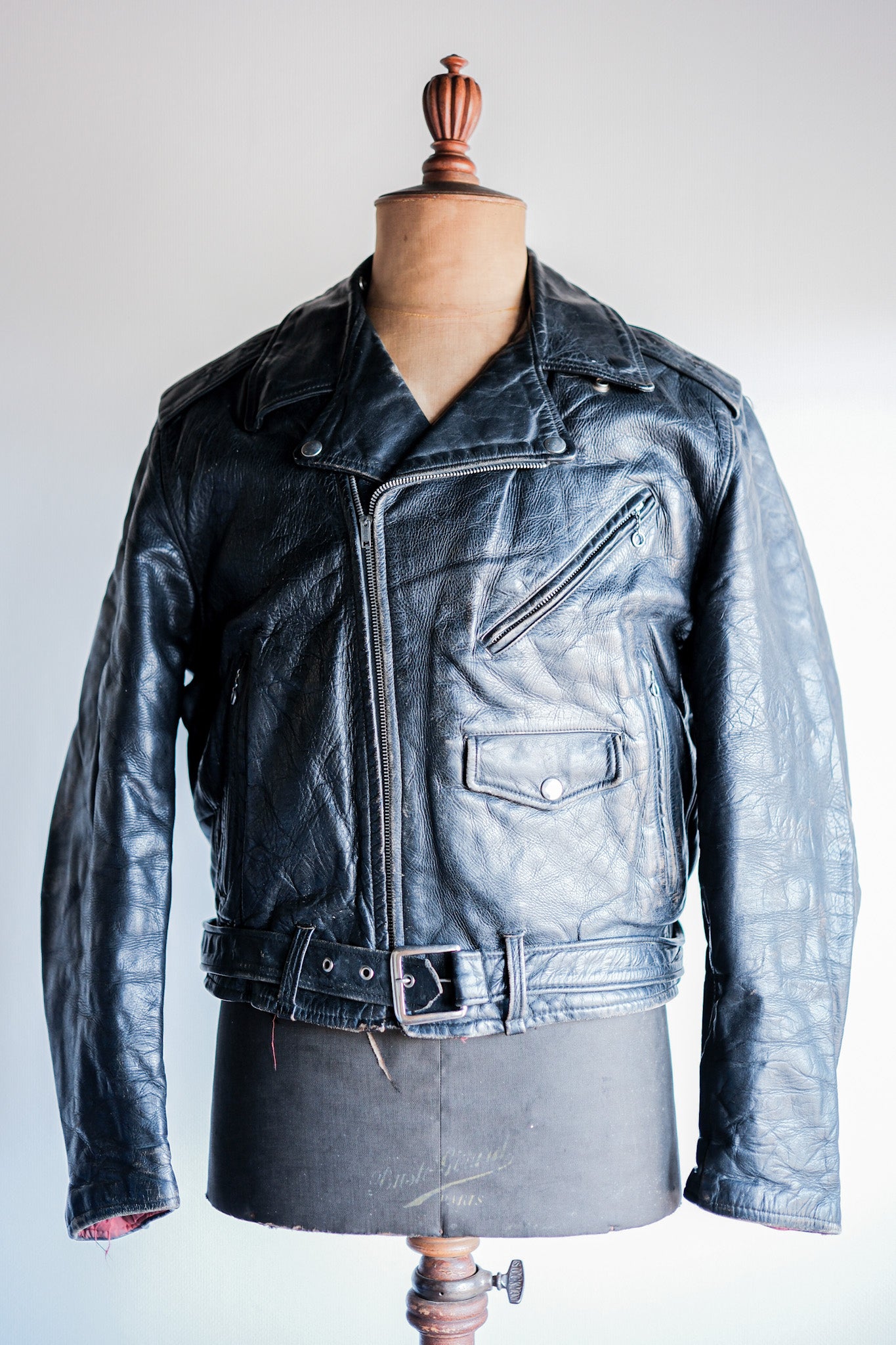 【~50's】American Vintage Two Star Horsehide Motorcycle Leather Jacket "WINDWARD"