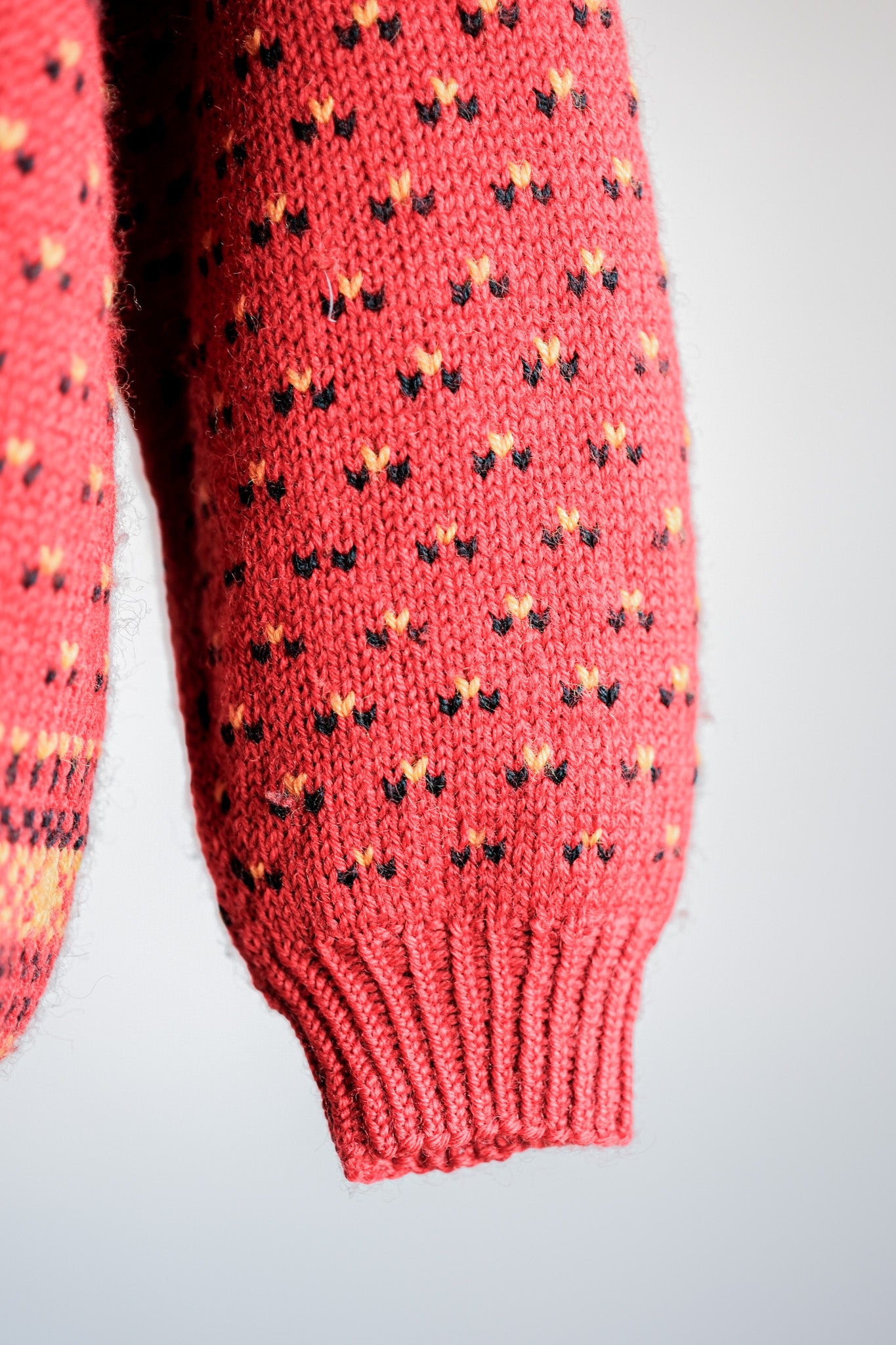 【~60's】British Vintage Fisherman Crew Neck Wool Jumper "Handmade"