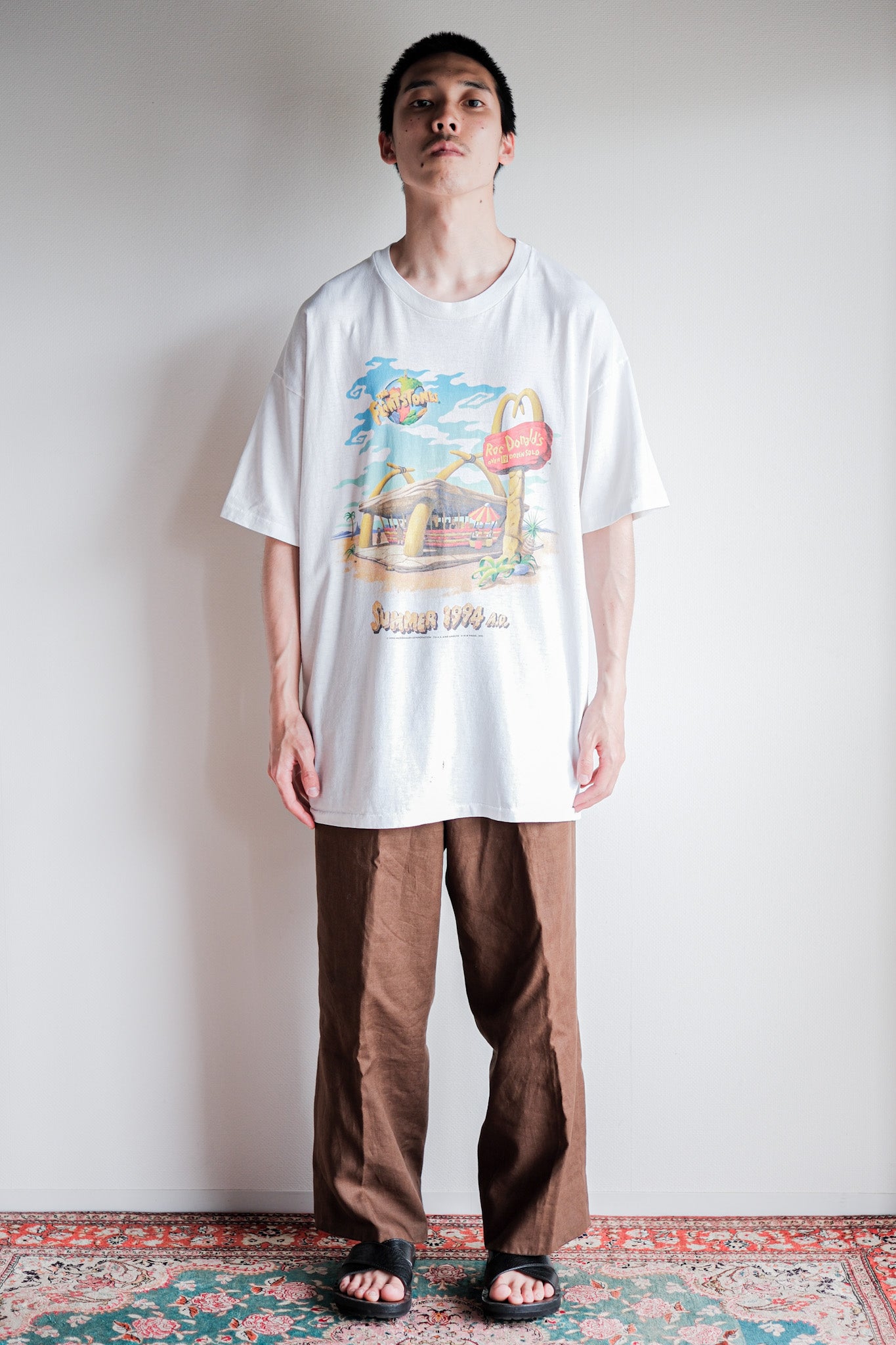 【~90's】Vintage Movie Print T-shirt Size.XL "The Flintstones" "Made in U.S.A."