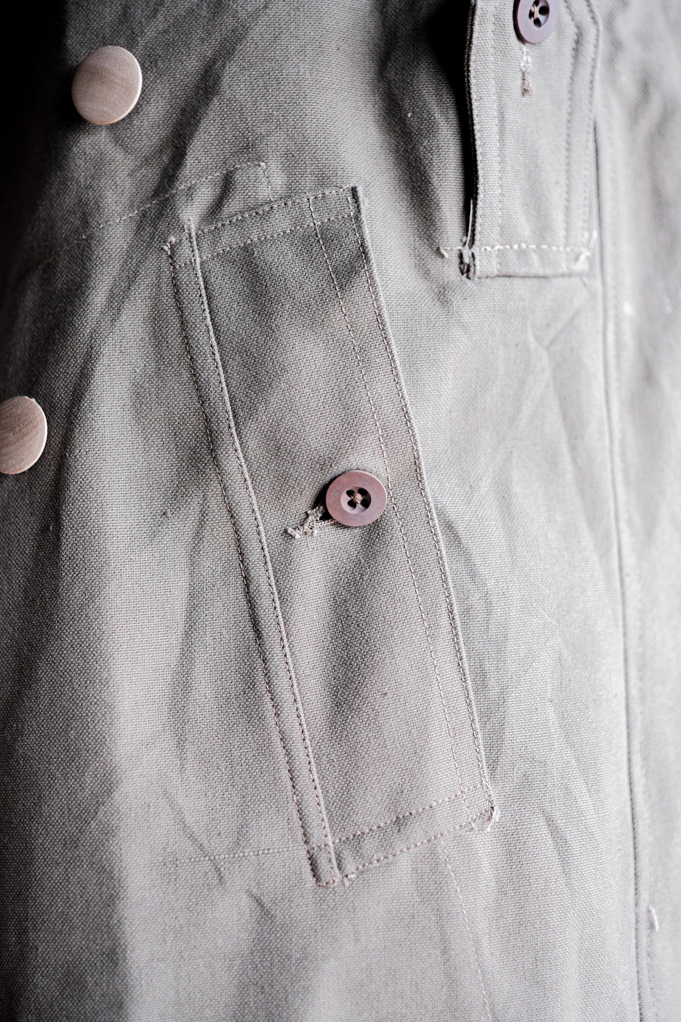 【~40's】French Army M38 Double Breasted Motorcycle Jacket Size.2 "1st Type" "Dead Stock"