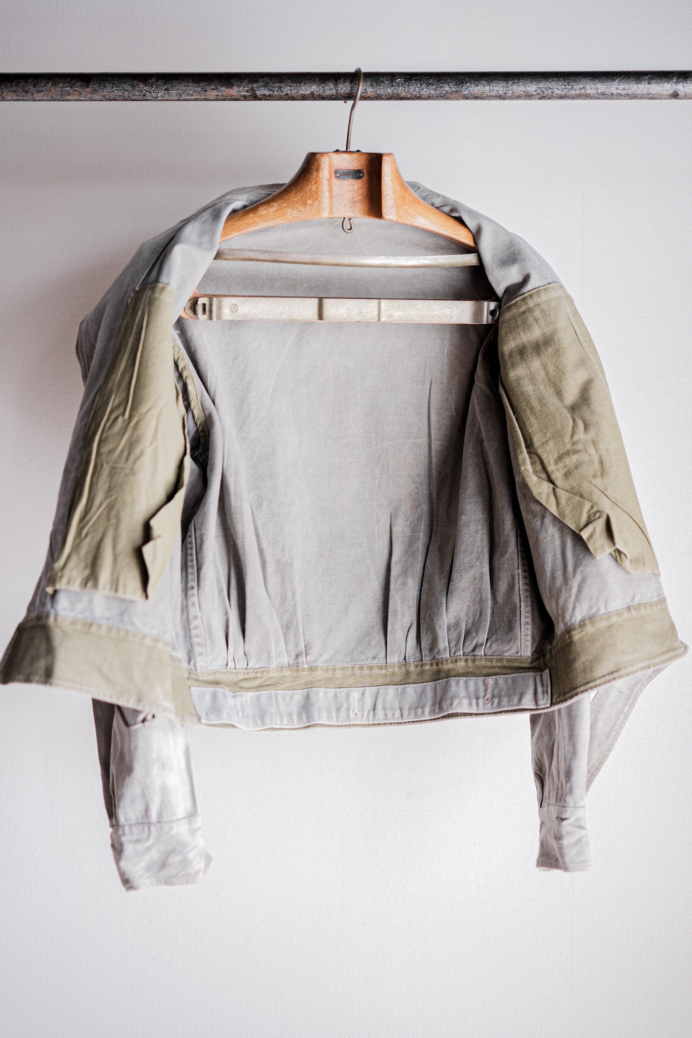 [~ 40) 프랑스 군대 M44 배틀 드레스 재킷 크기 .42 "수정"