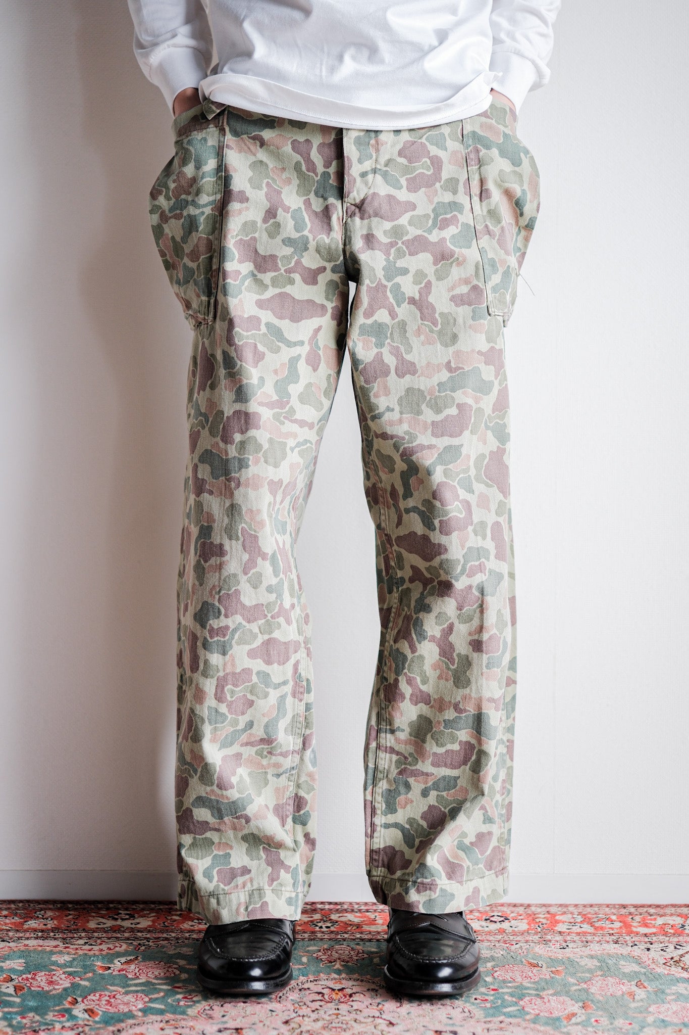 【~50's】Dutch Army Frogskin Camouflage Field Trousers Size.46