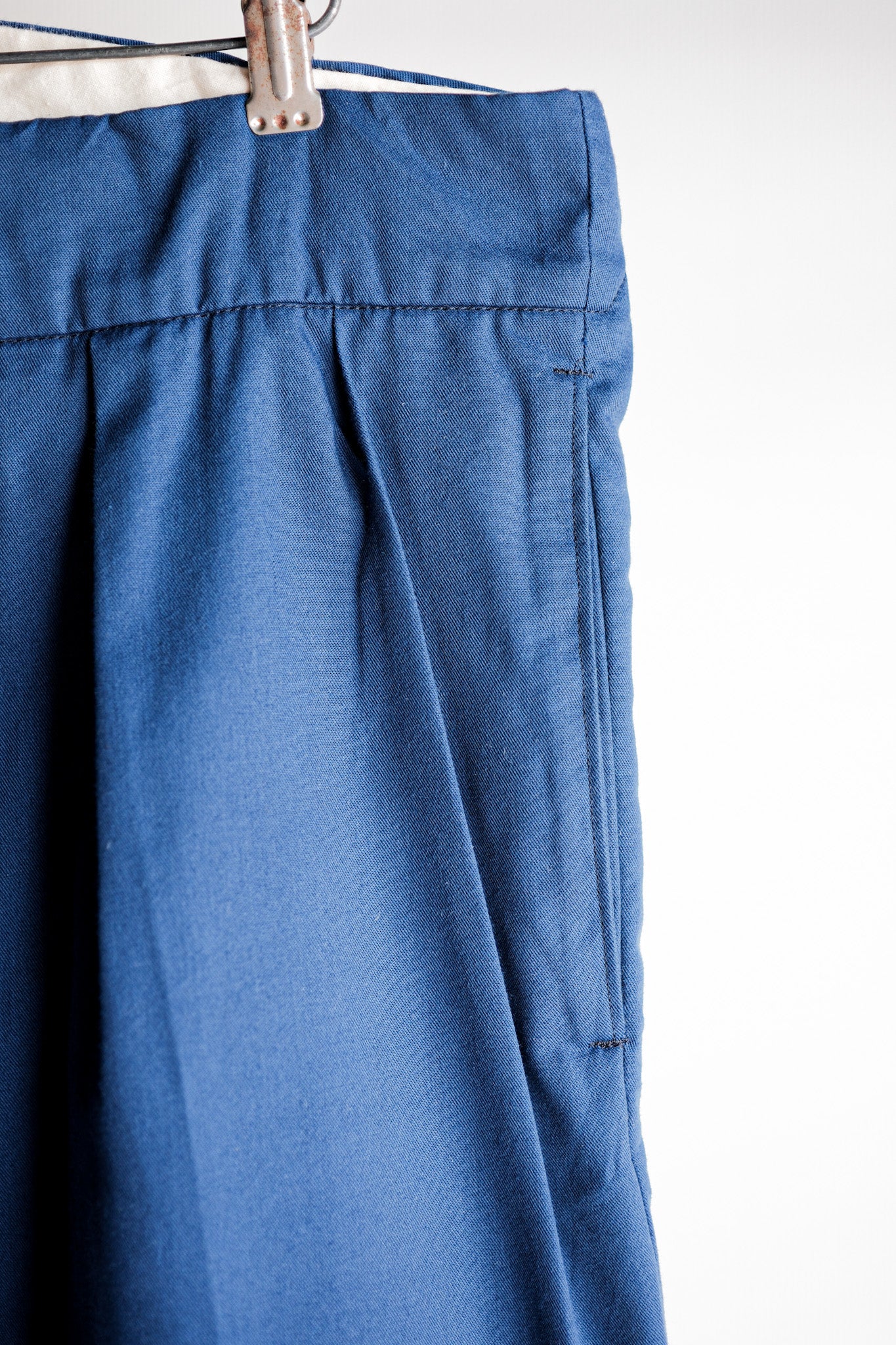 【~40's】British Vintage Blue Cotton Trousers "CC41" "Dead Stock"