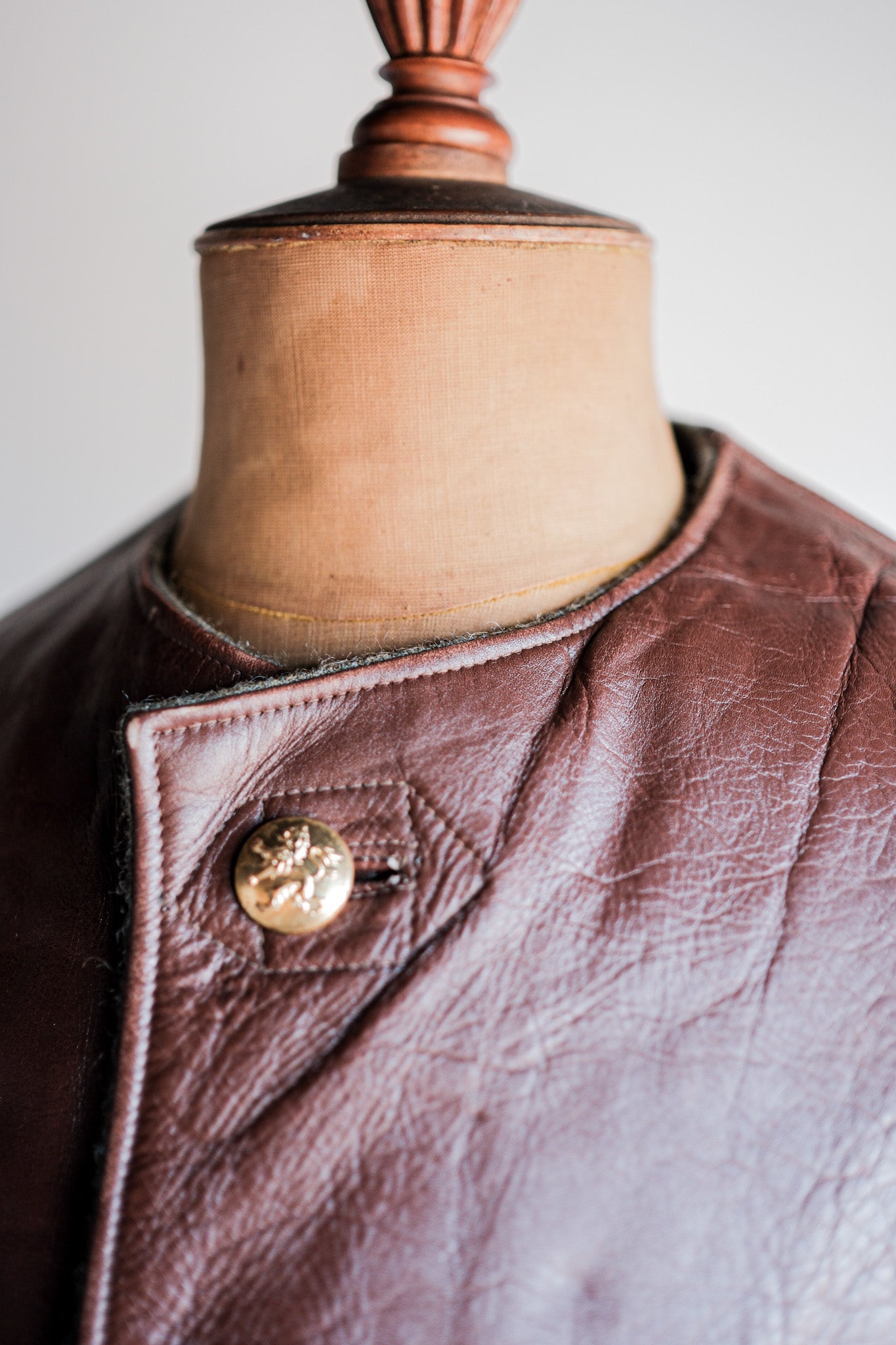 【~50's】Belgium Army Jerkin Leather Vest