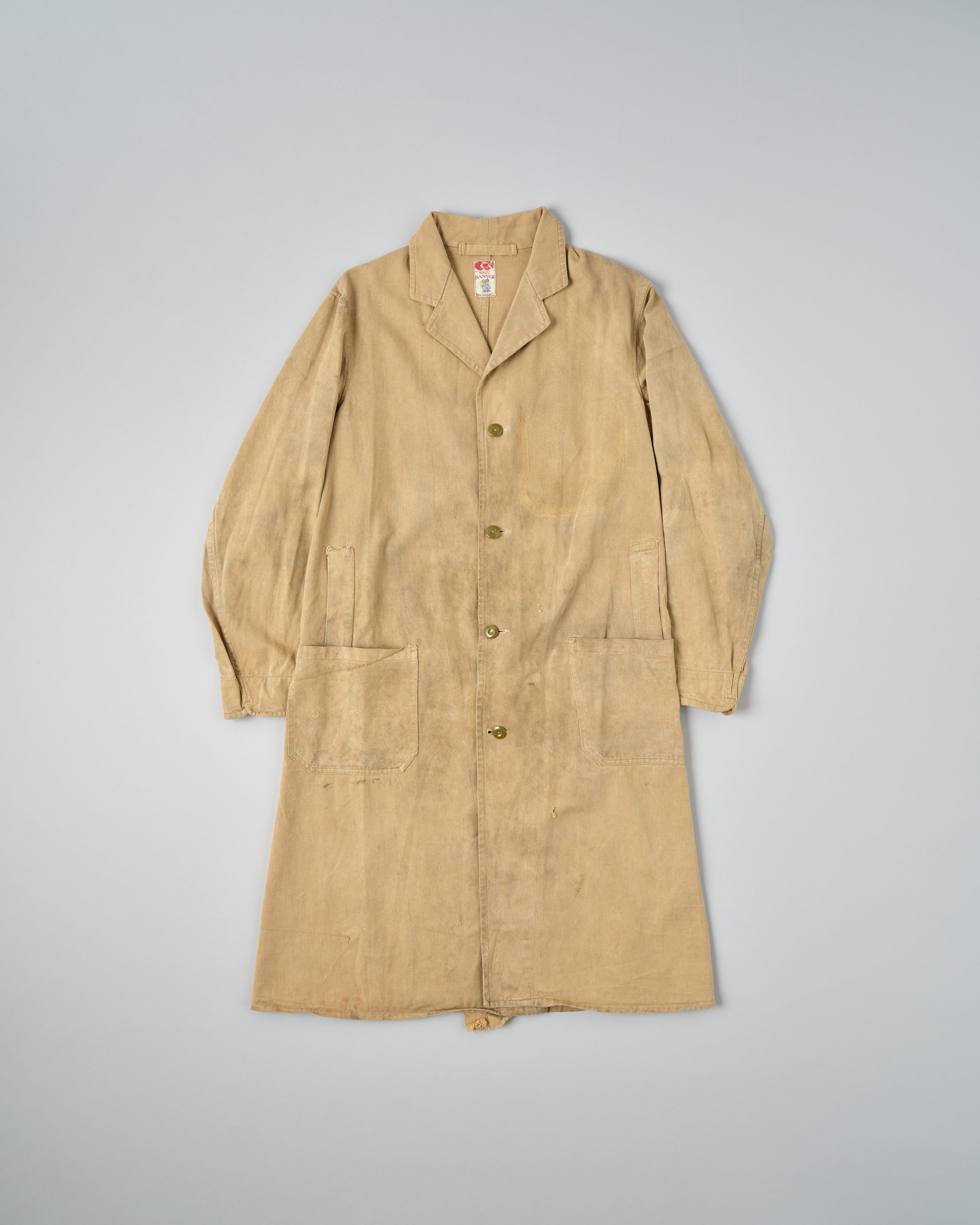 【~50's】British Vintage Khaki Cotton Drill Work Coat "CC41"
