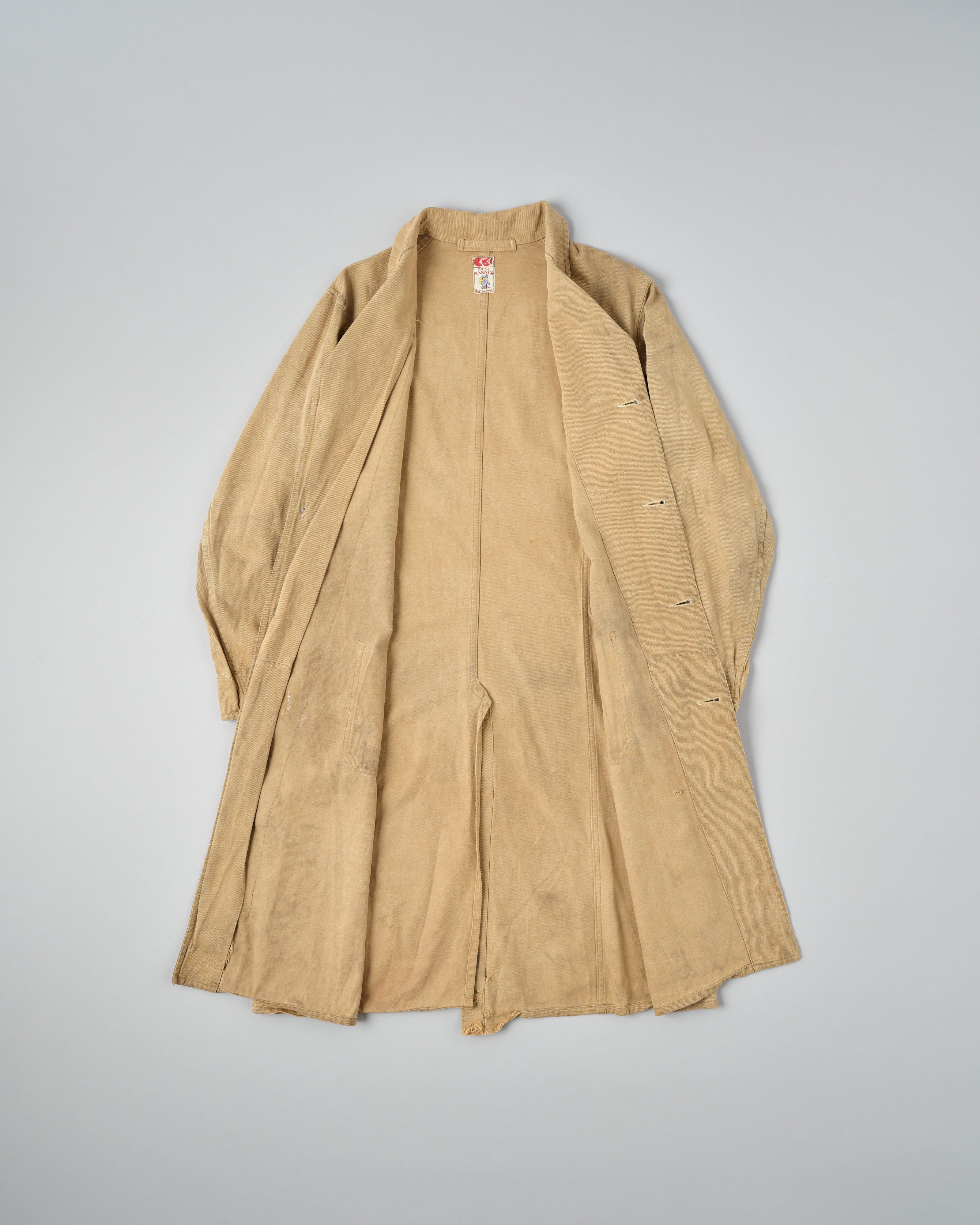 【~50's】British Vintage Khaki Cotton Drill Work Coat "CC41"