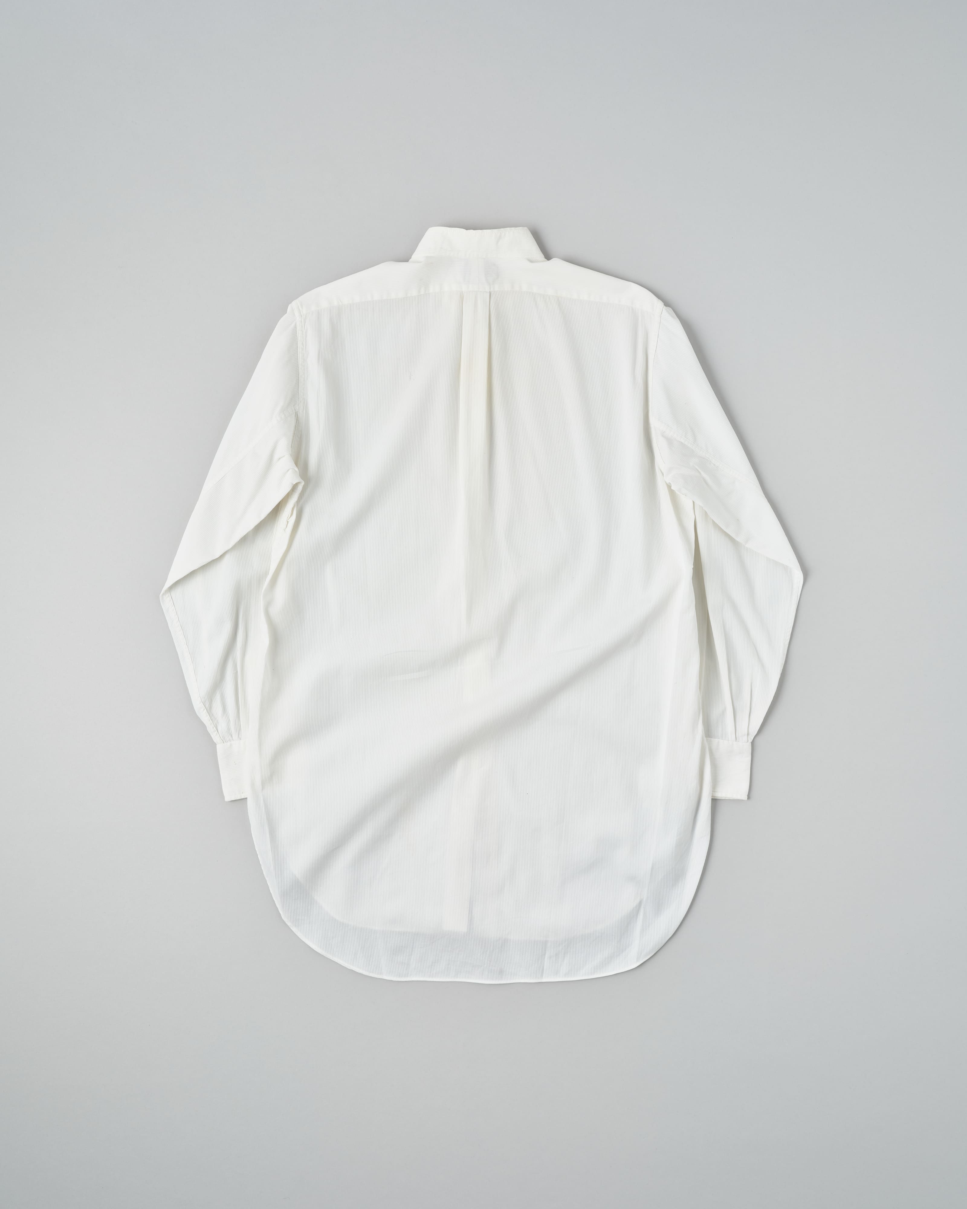 【~40's】French Vintage White Cotton Stand Collar Shirt "Belle Jardiniere"