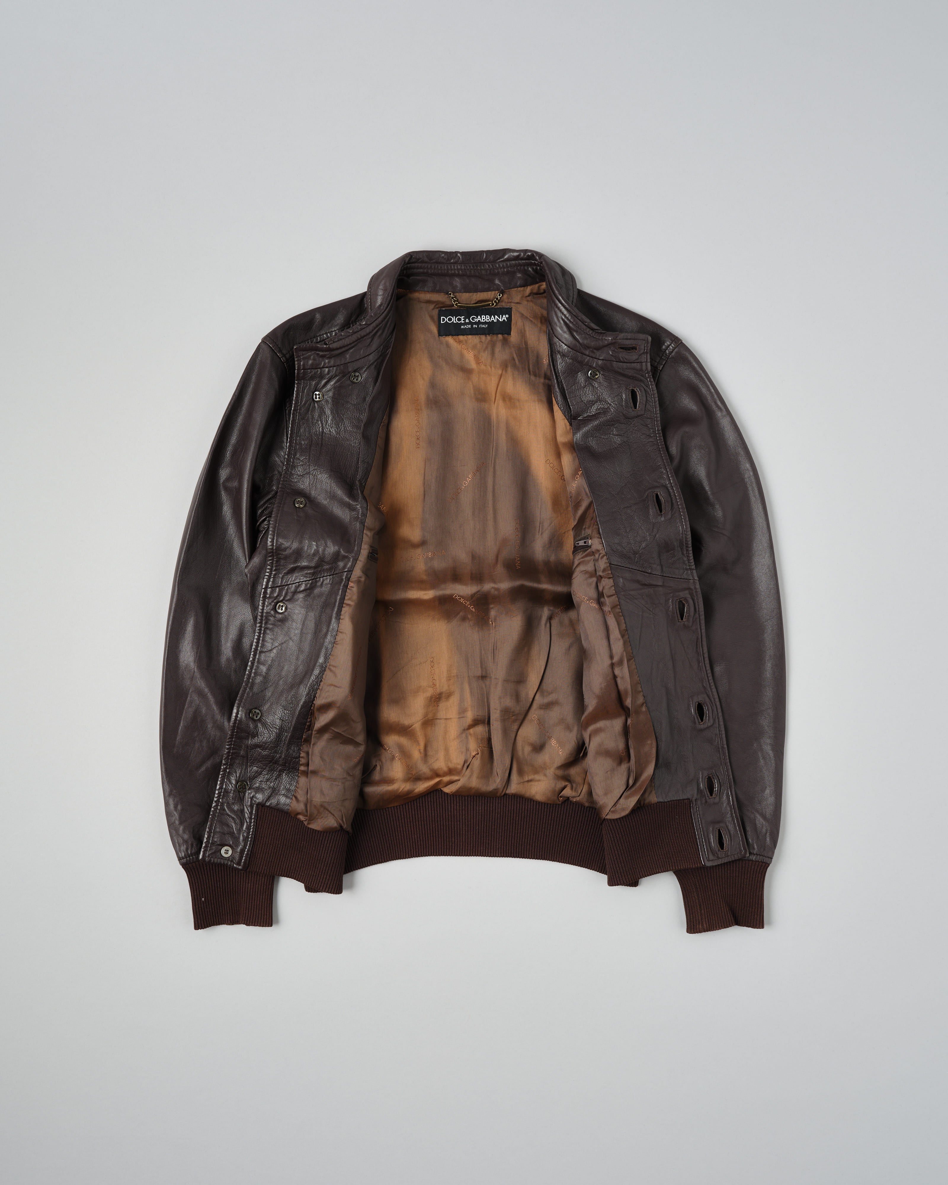 【~00’s】Old DOLCE&GABBANA Lambskin Leather Blouson Size.50