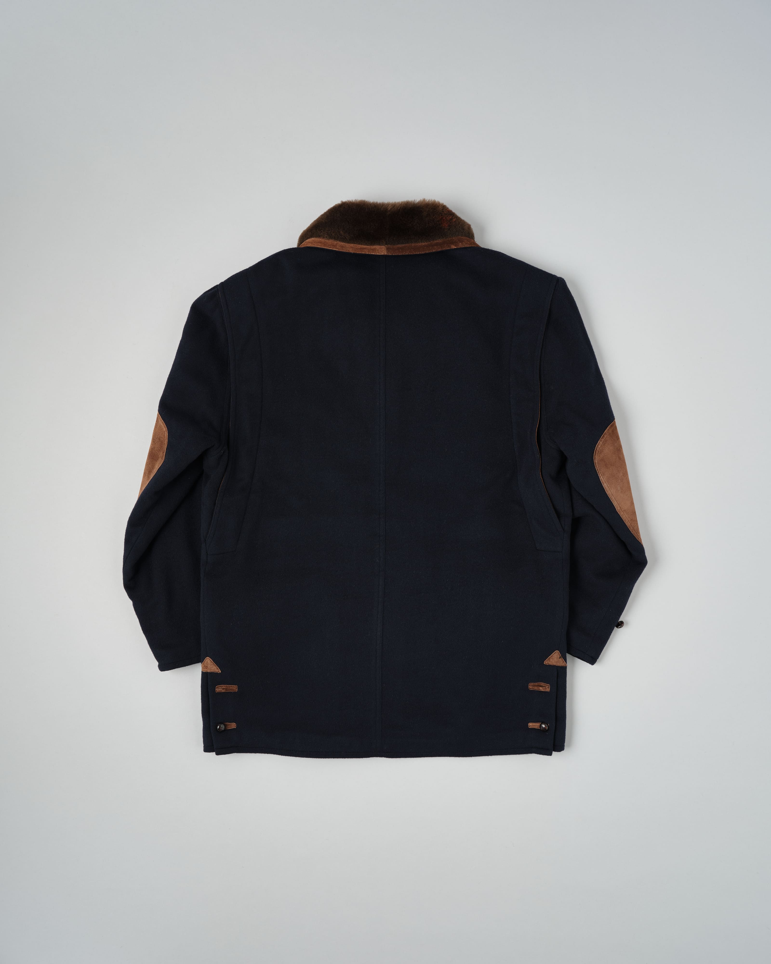 【~80’s】Old GUCCI Fur Collar Cashmere Jacket Size.52