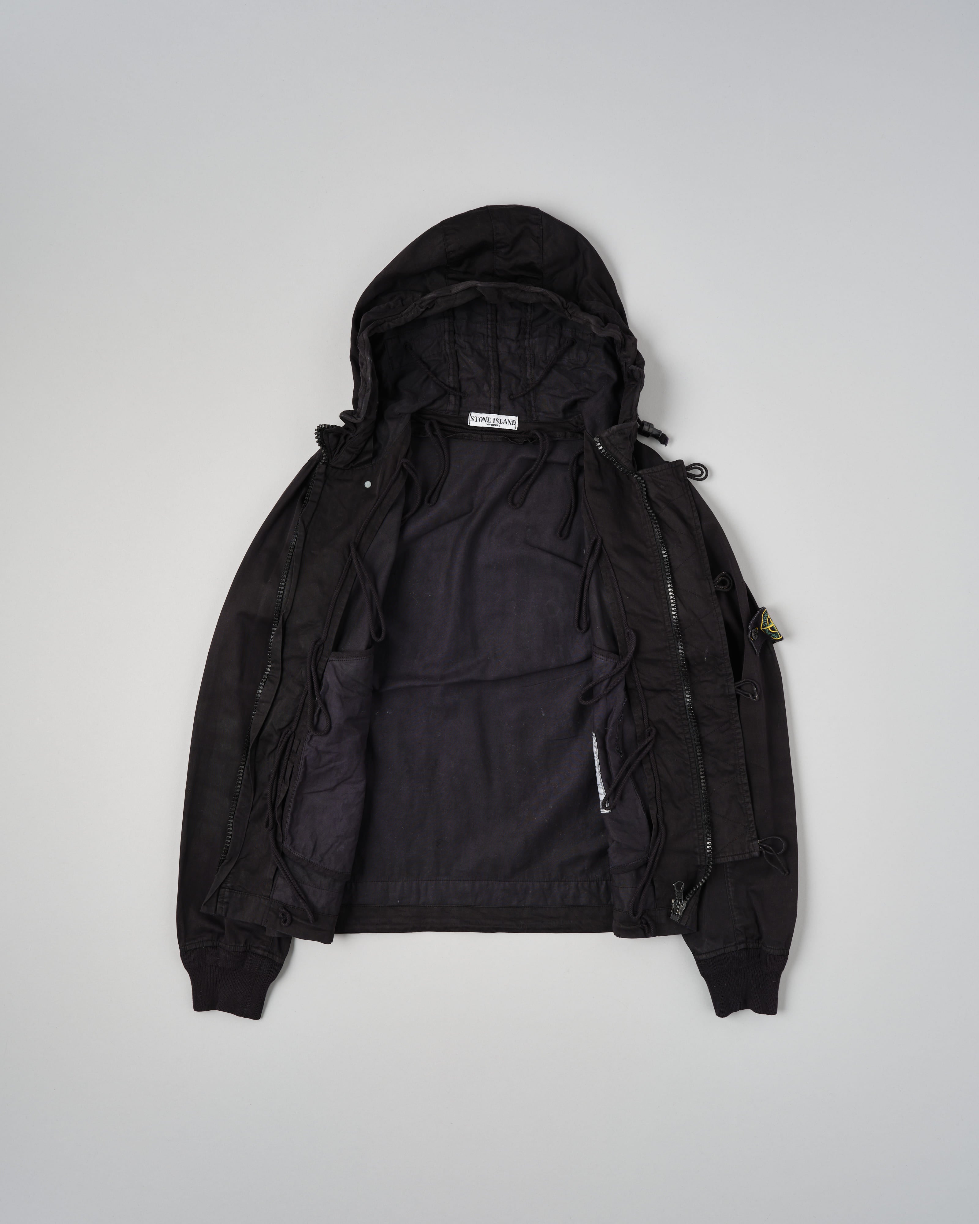 【06AW】เสื้อแจ็คเก็ตตัวสั้นมีฮู้ดผ้าฝ้าย Old STONE ISLAND Size.S "RASO GOMMATO"