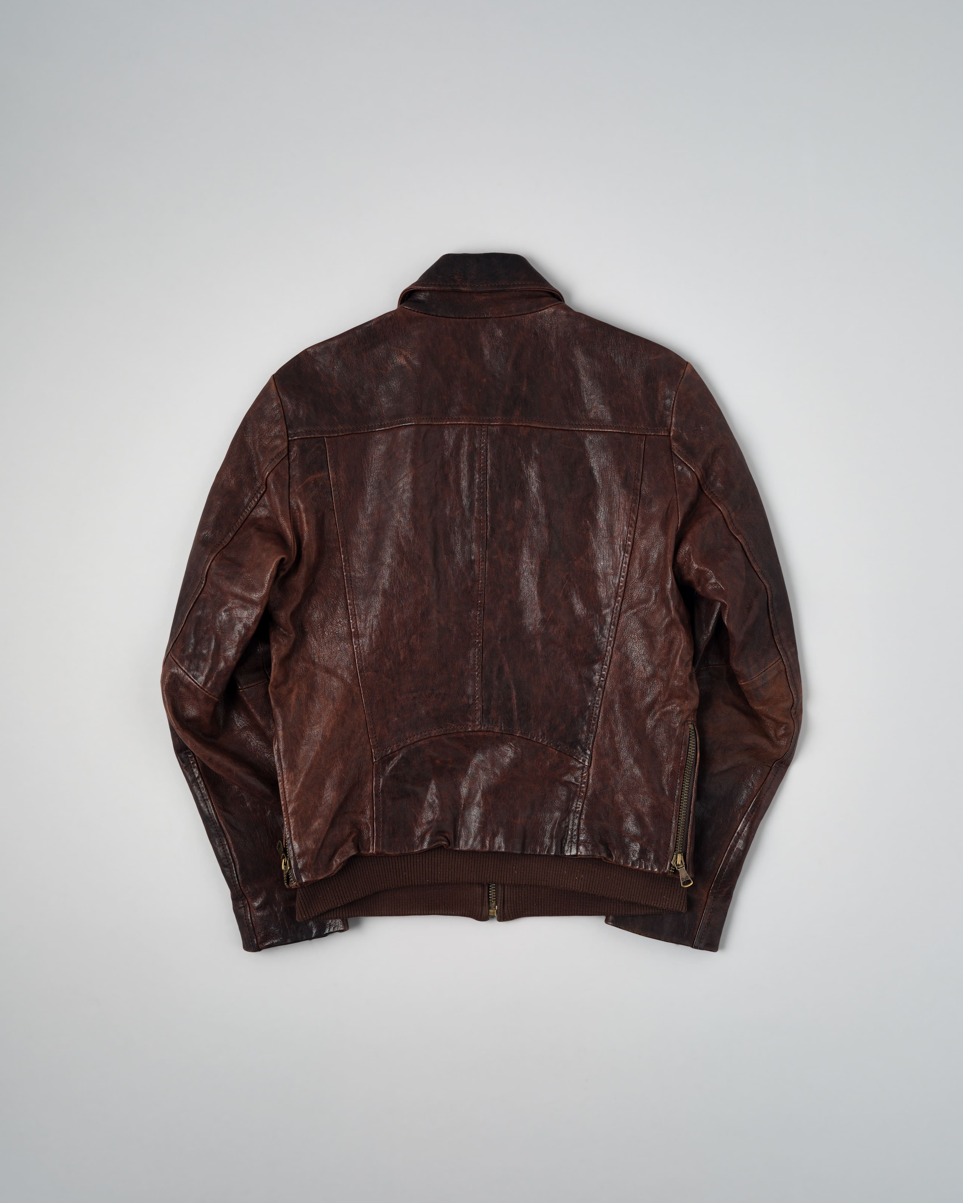 【~00’s】Old DOLCE&GABBANA Multi Pocket Leather Jacket Size.50