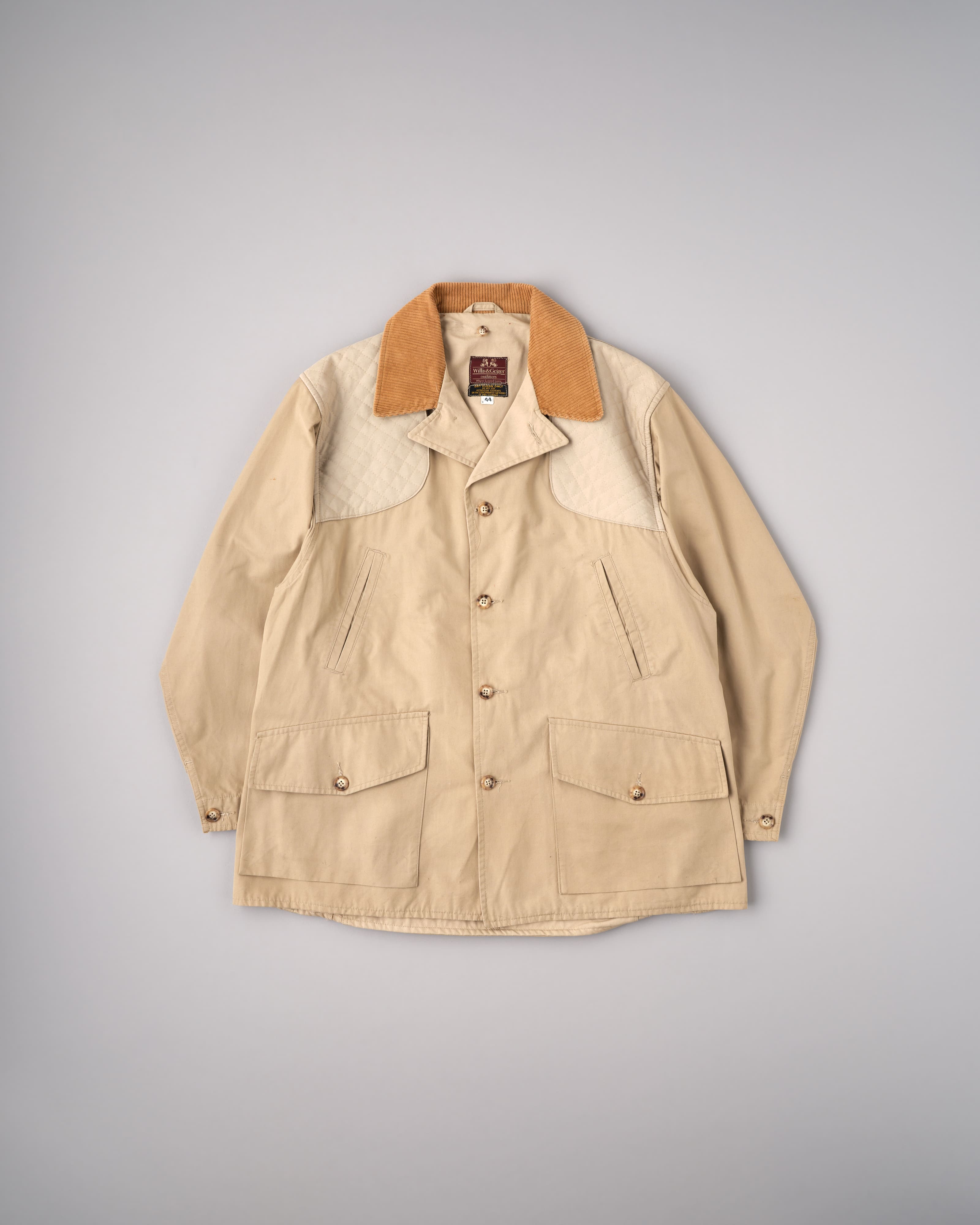 【~80's】Vintage Willis&Geiger Bush Poplin Quail Coat Size.44 "Made in U.S.A."