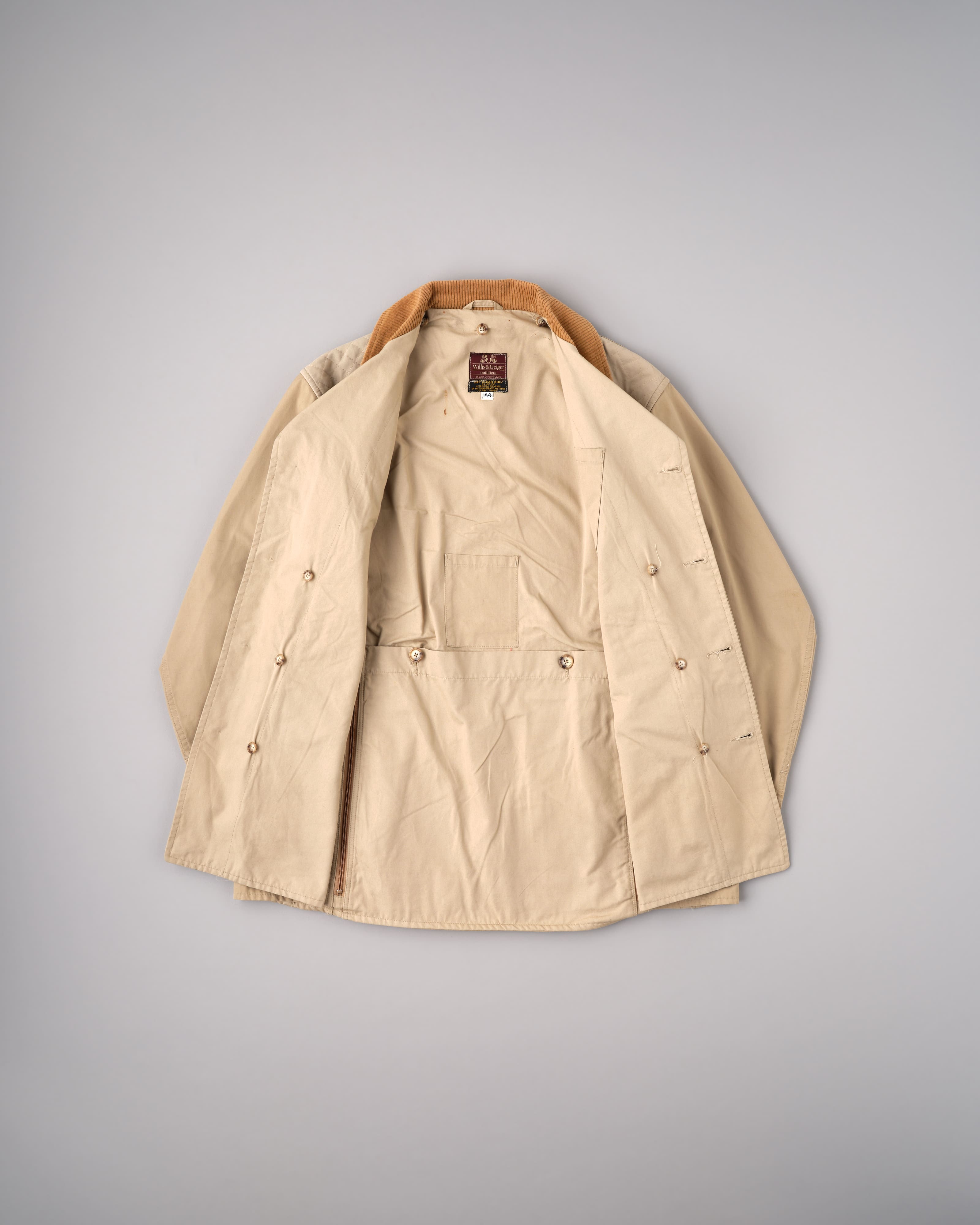 【~80's】Vintage Willis&Geiger Bush Poplin Quail Coat Size.44 "Made in U.S.A."