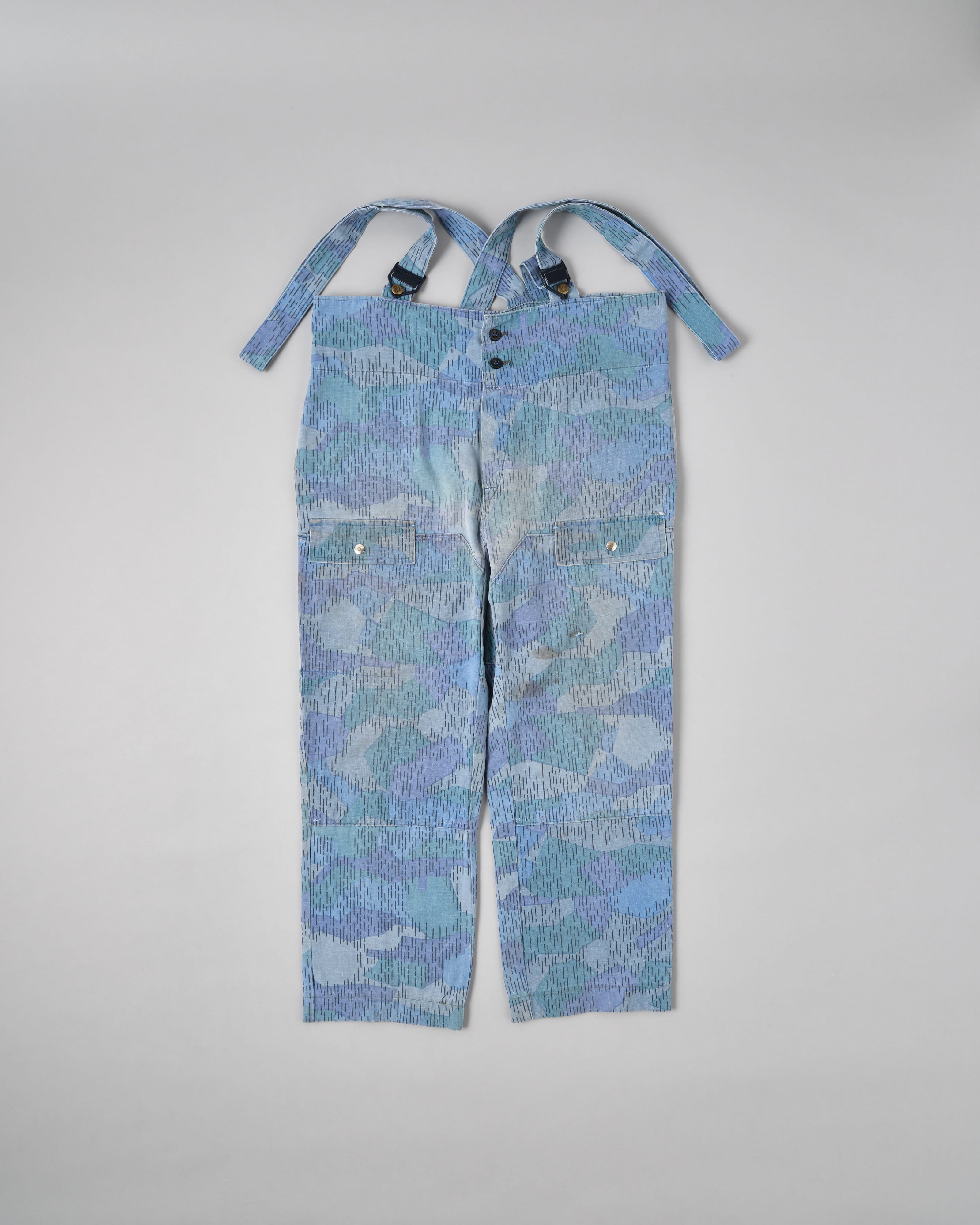 【~80's】Czechoslovakian People's Militias & Fire Brigade Blue Splinter Pattern Camouflage Overalls