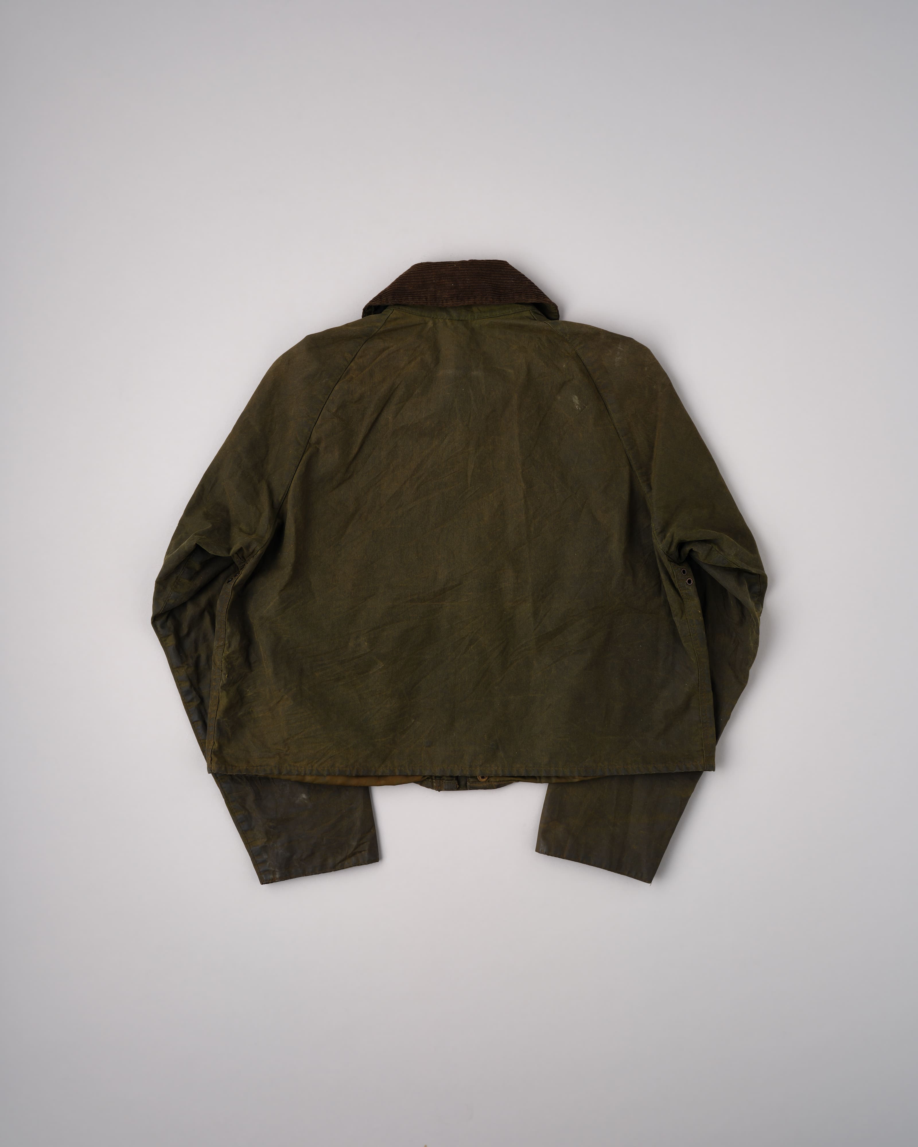 【~80's】Vintage Barbour Waxed Cotton Jacket "SPEY" 2 Crest Size.MEDIUM