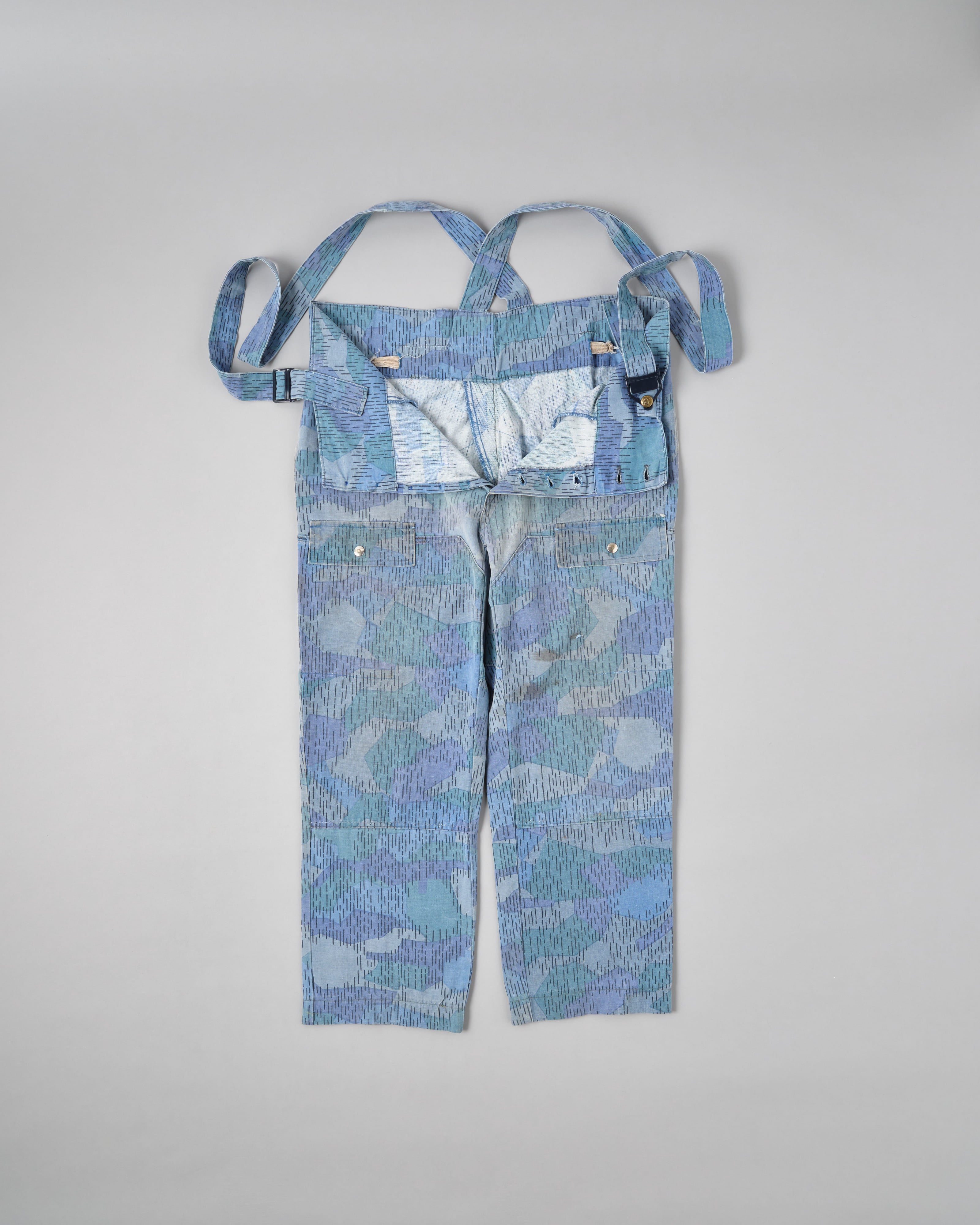 【~80's】Czechoslovakian People's Militias & Fire Brigade Blue Splinter Pattern Camouflage Overalls