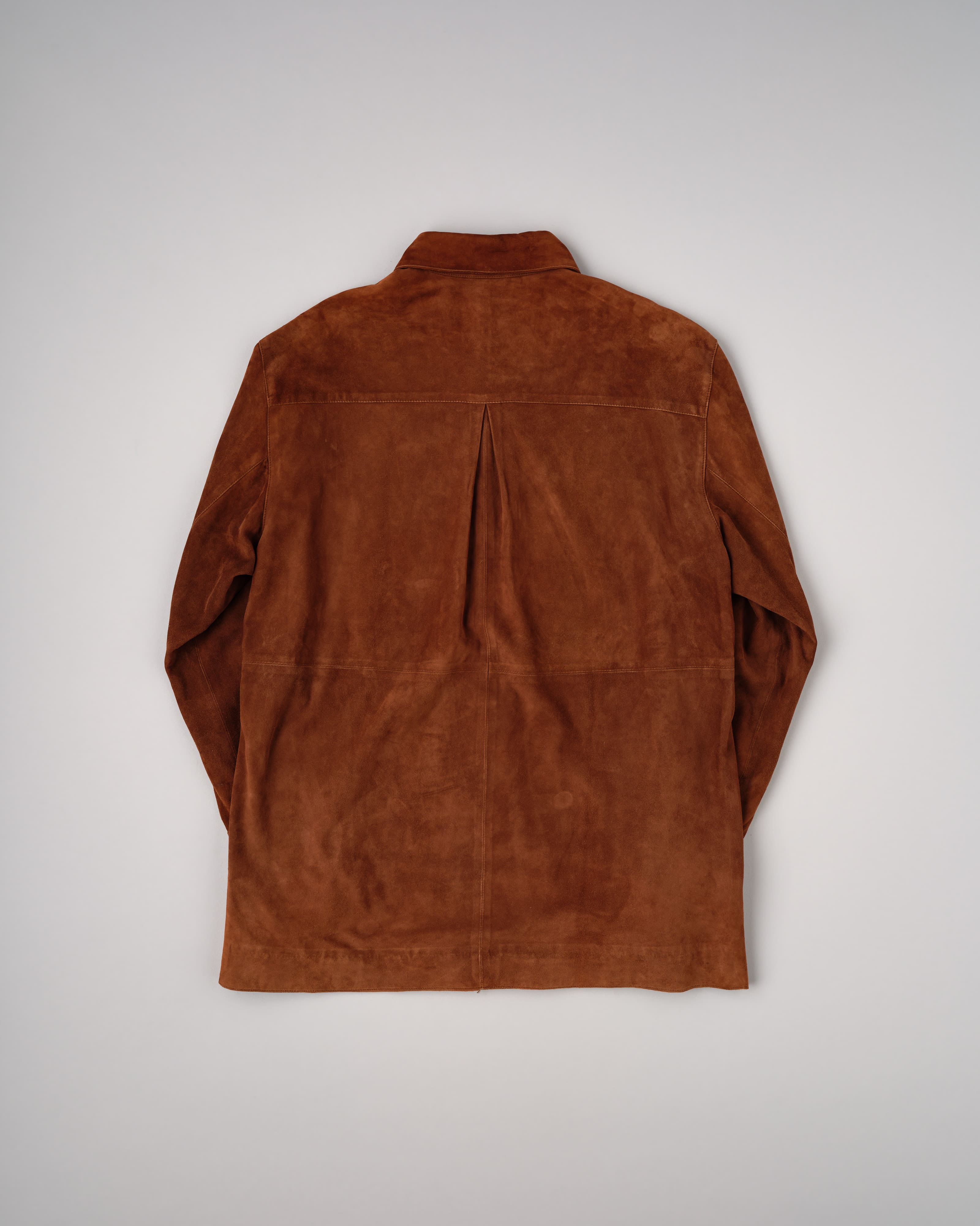 【~90’s】Old SULKA PARIS Brown Suede Leather Shirt Jacket Size.42