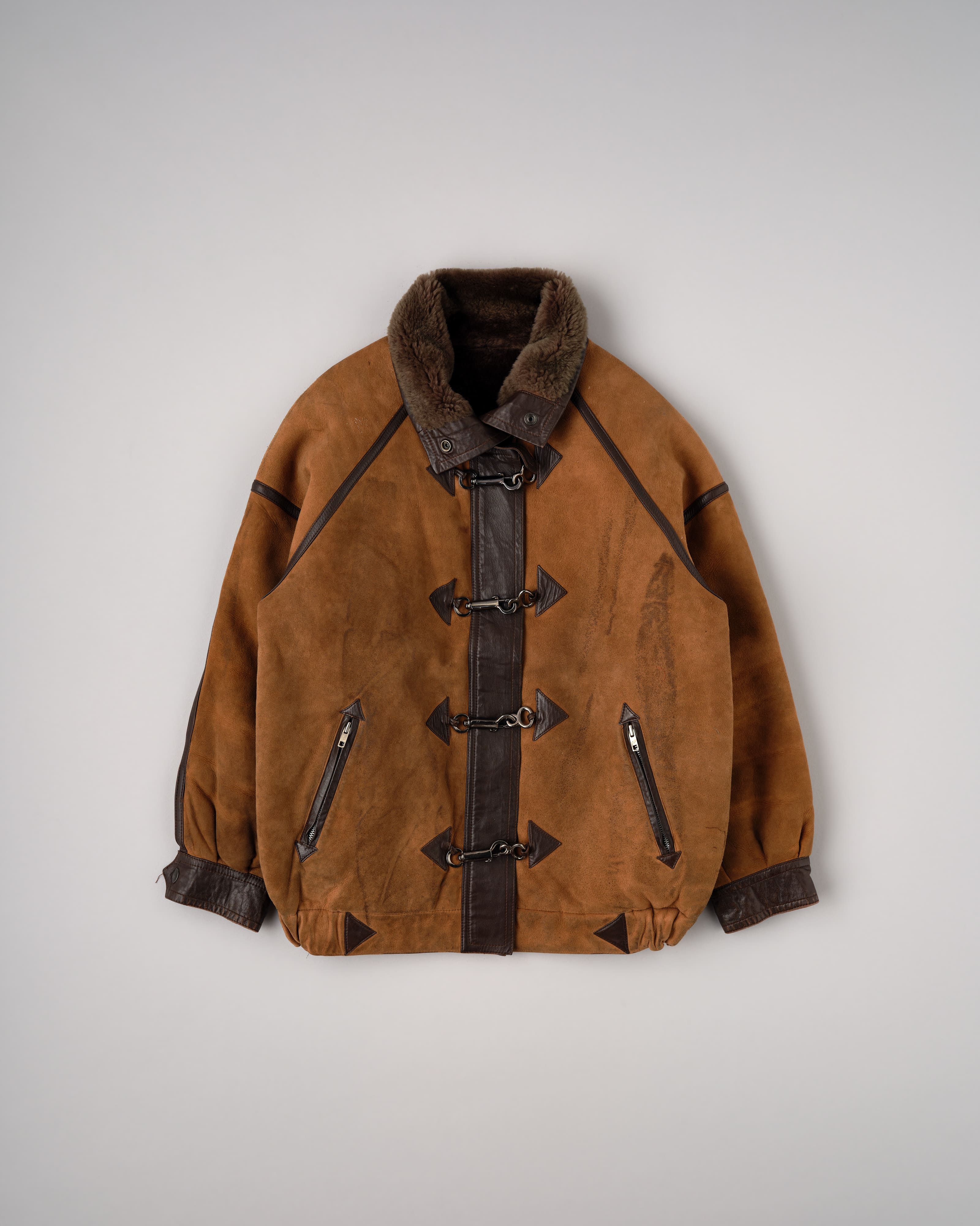 【~90's】Old Yves Saint Laurent Shearling Jacket "Fourrures"