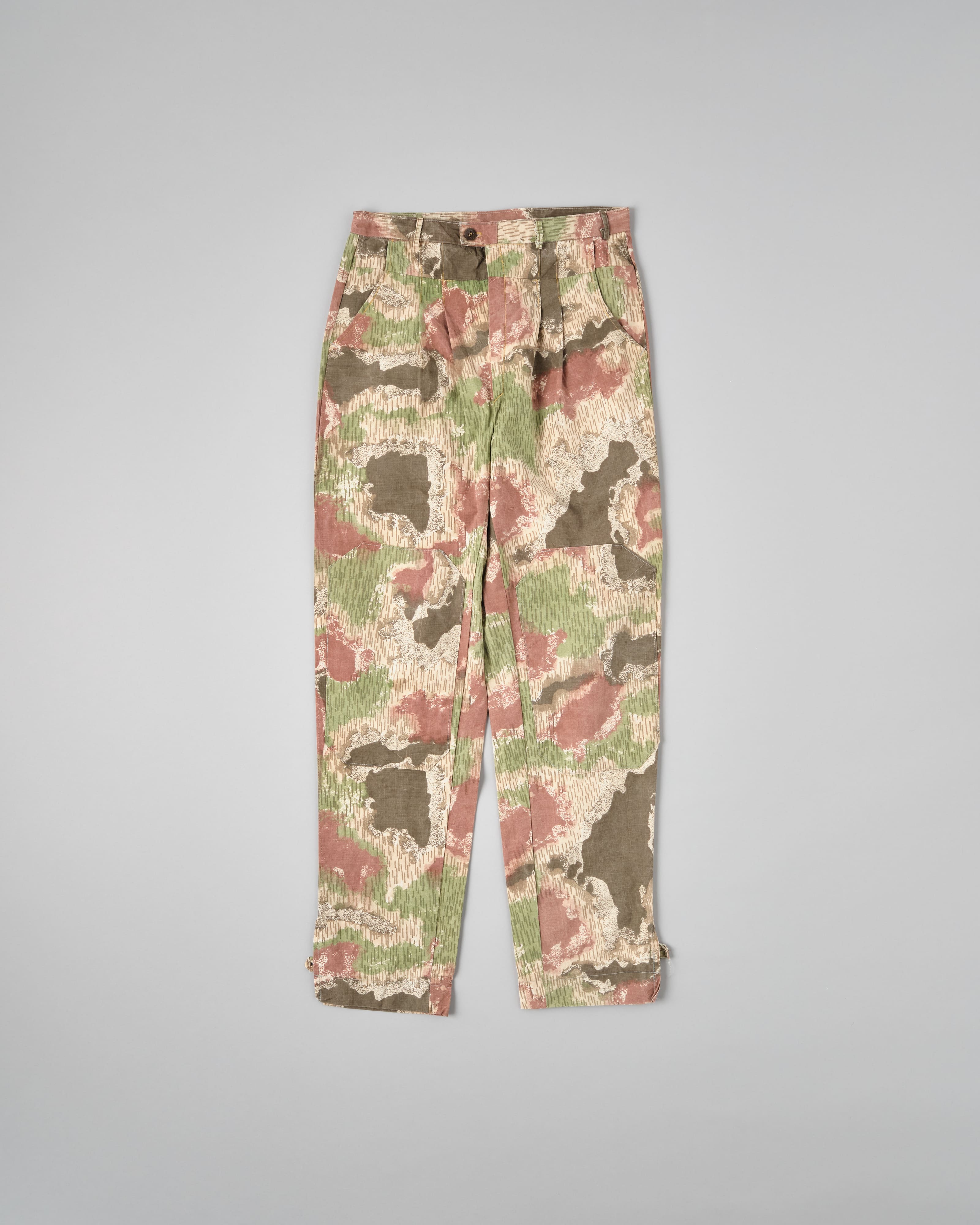 【~60's】Czechoslovakian Army Sumpfmuster Pattern Camouflage 2 Tuck Double Knee Trousers "Localmade"