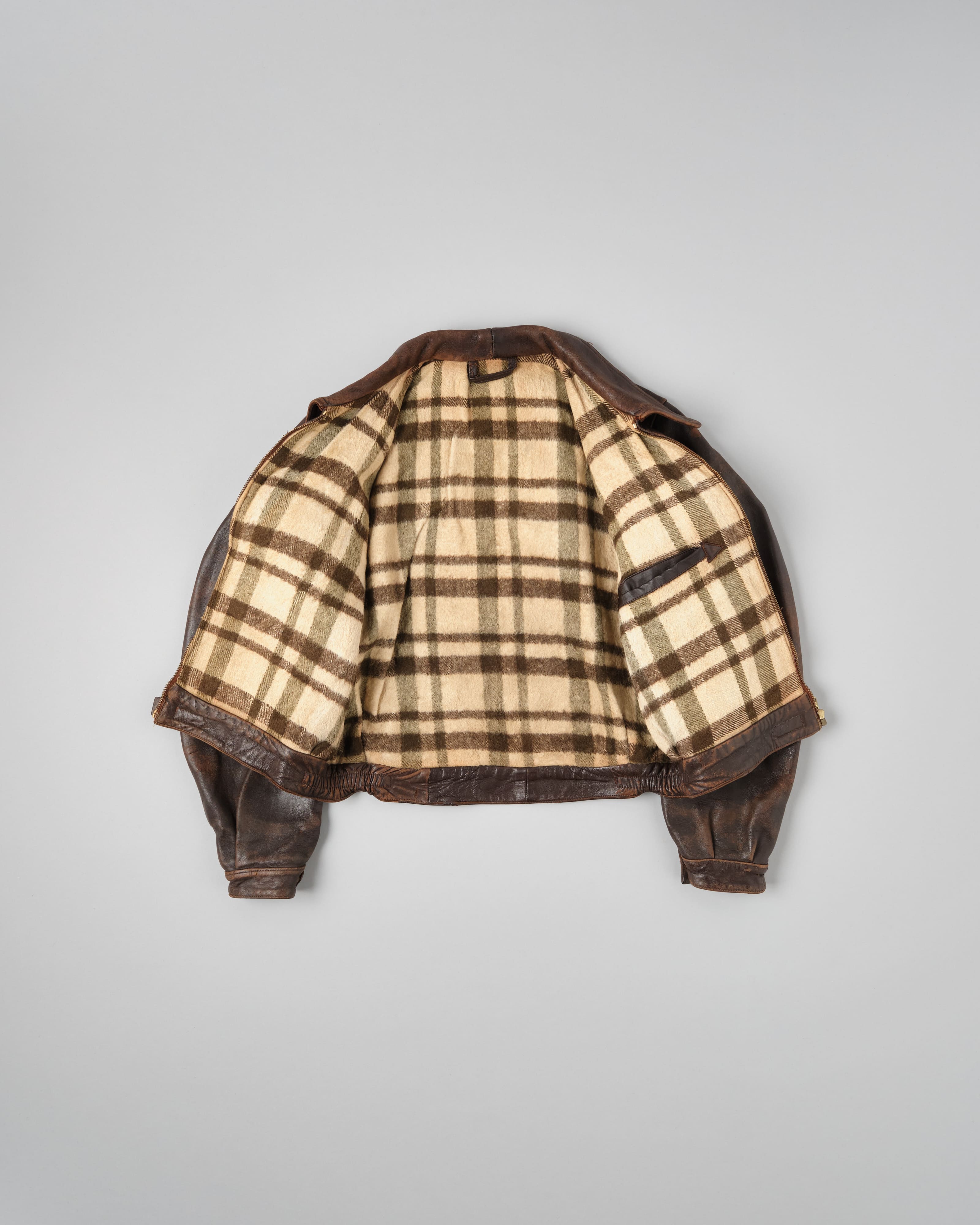 French Vintage Hartmann Type Motorcycle Leather Jacket