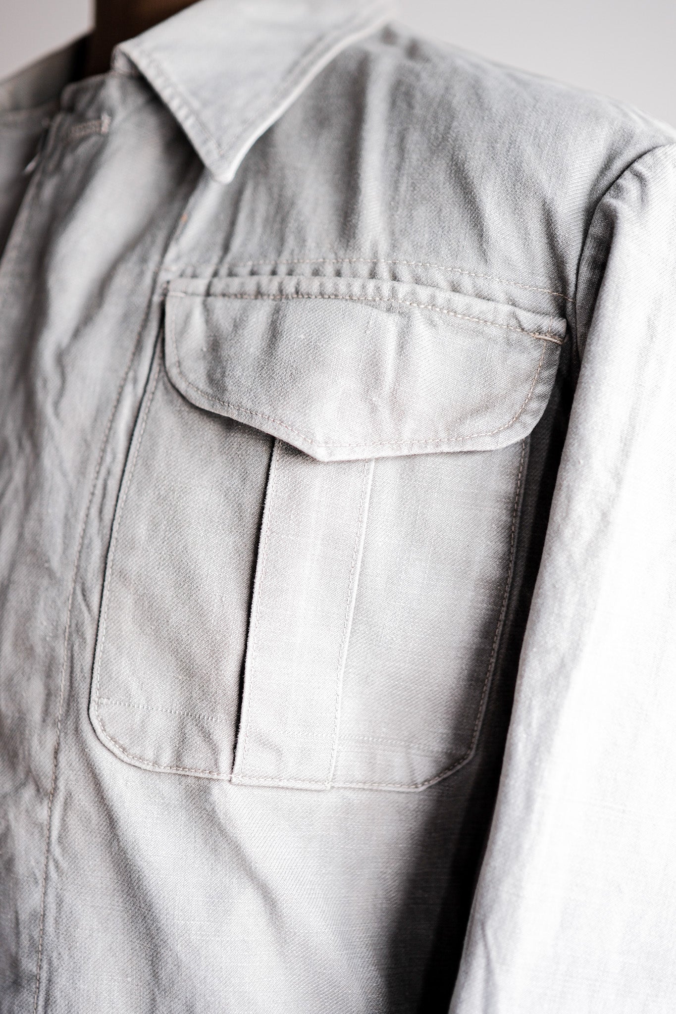 [~ 40) 프랑스 군대 M44 배틀 드레스 재킷 크기 .42 "수정"