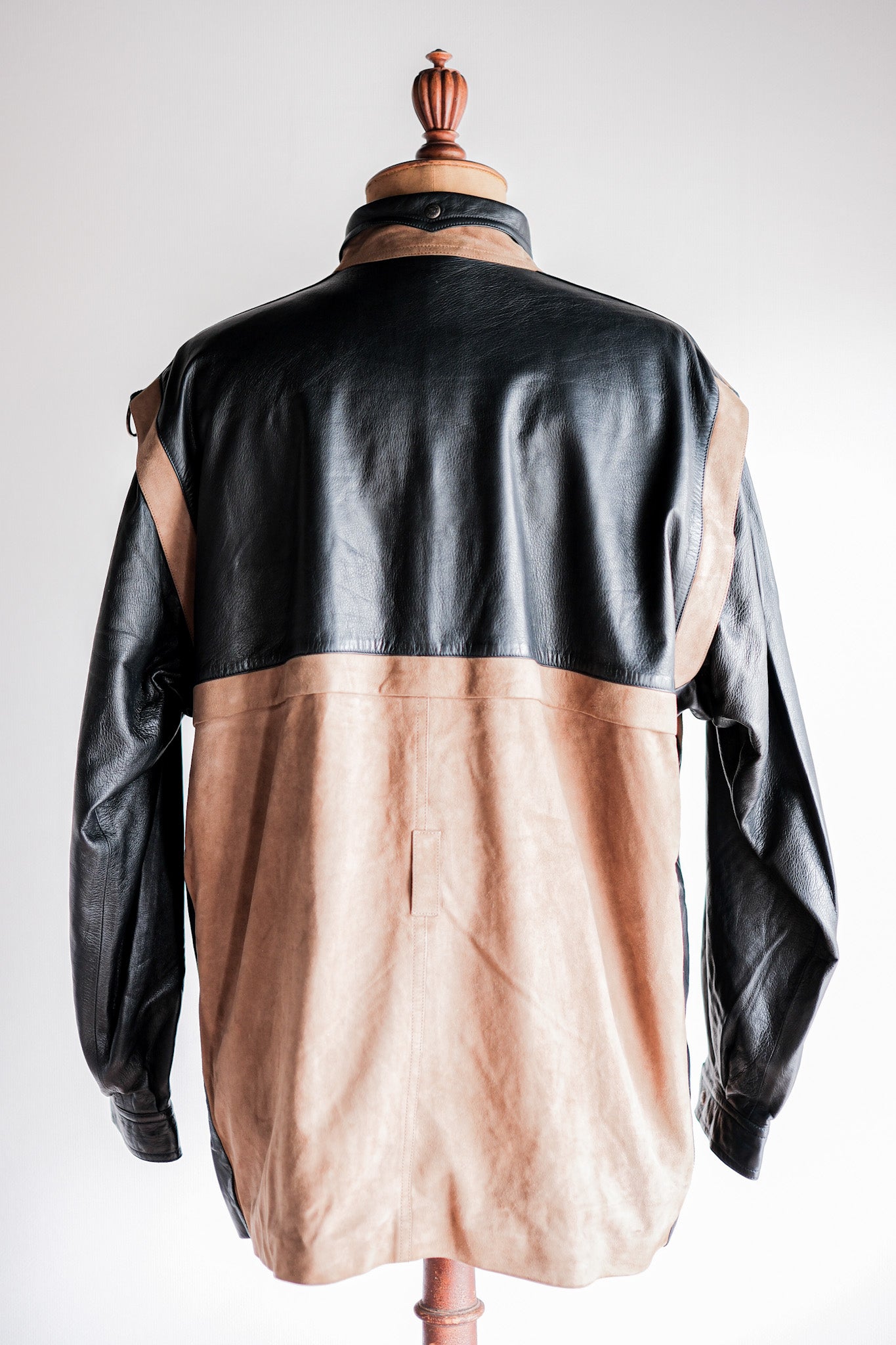 【~70’s】Old GUCCI 2 Tone Leather Jacket Size.50