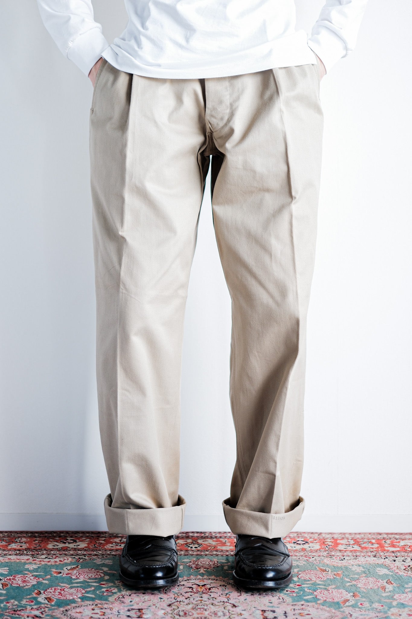 【~60's】French Army M52 Chino Trousers Size.32 "Dead Stock"