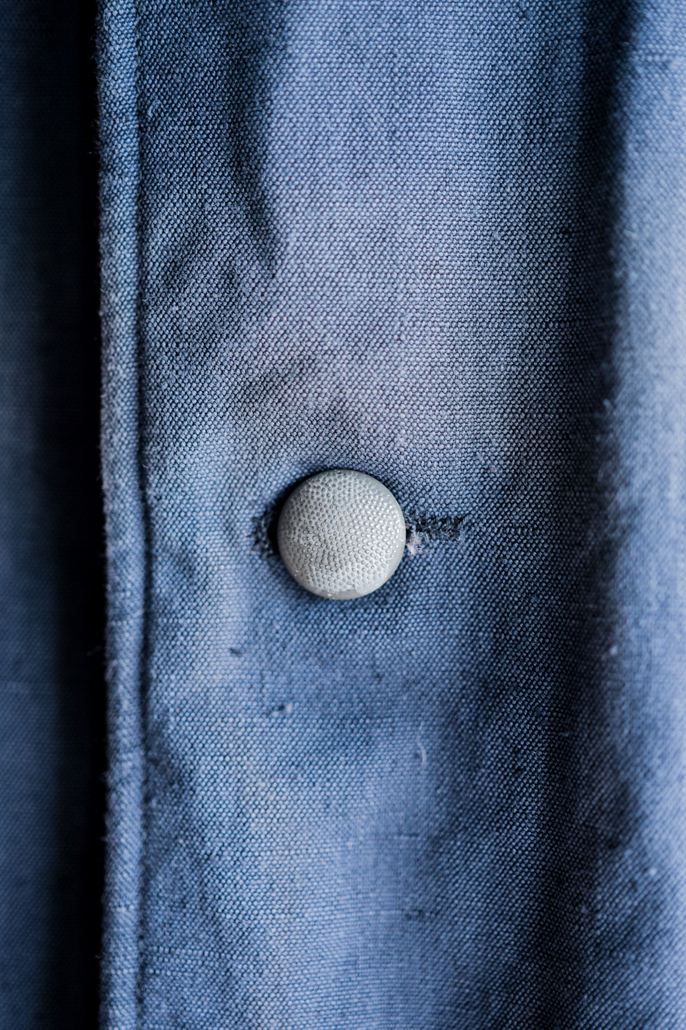 【~40's】German Navy Drillich Indigo Cotton Jacket "Kriegsmarine"