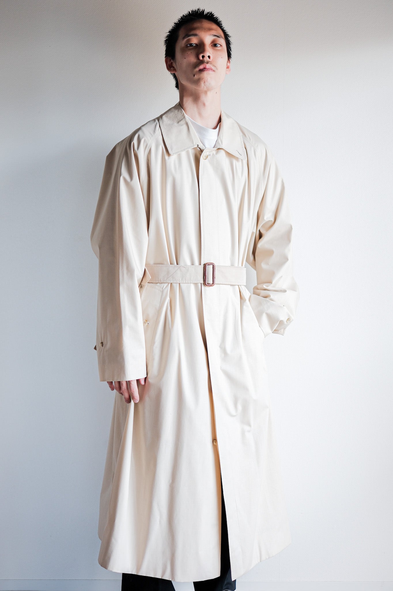 【~80's】Vintage Burberrys Single Raglan Balmacaan Belted Coat Size.50RL "MUSOU"