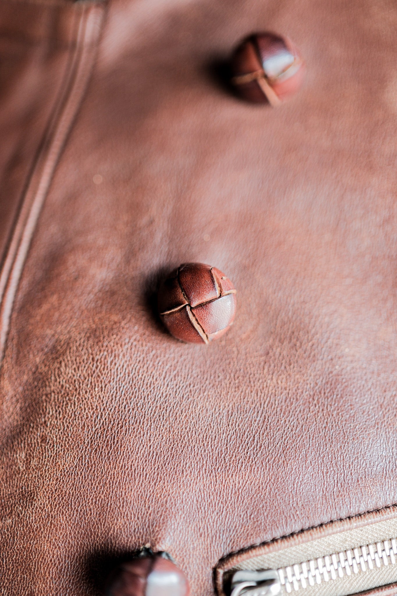 【~30's】German Vintage Double Breasted Motorcycle Leather Jacket