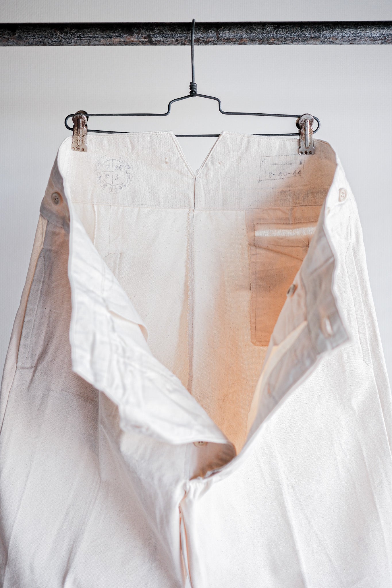 【~20’s】French Army Cotton Linen Trousers “Dead Stock”