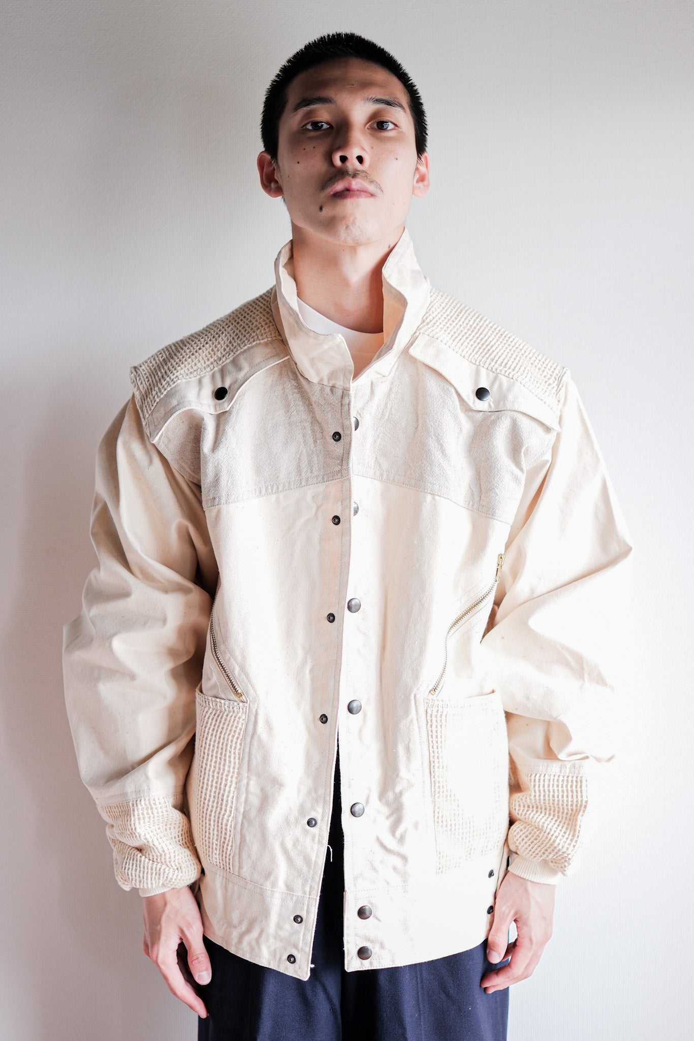 【~70's】French Vintage Multi Pocket Cotton Jacket