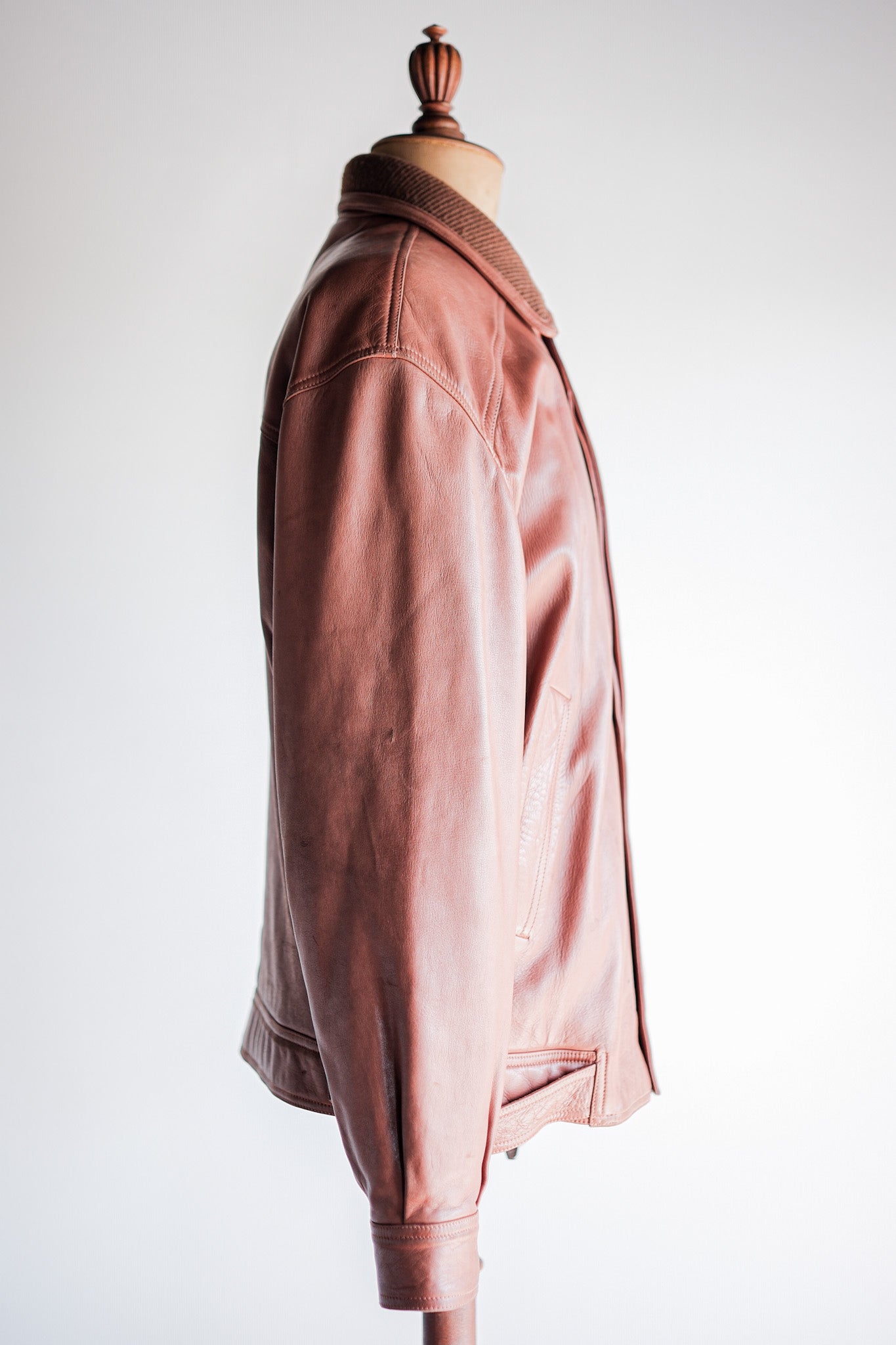 【~70’s】Old GUCCI Brown Leather Blouson Size.52