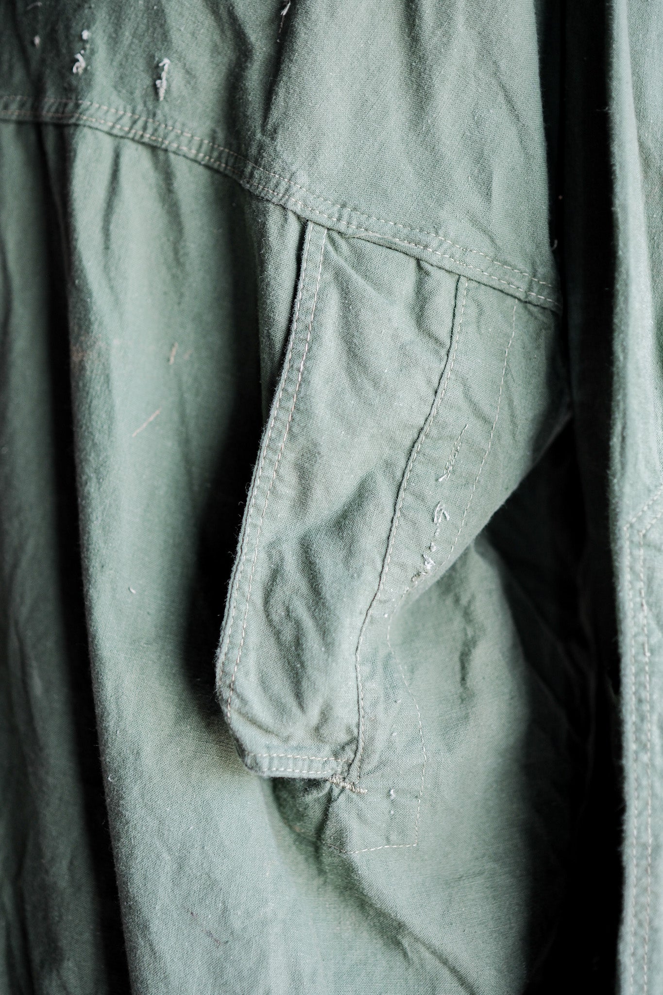 【~50's】Czechoslovakian Army Green Cotton Smock