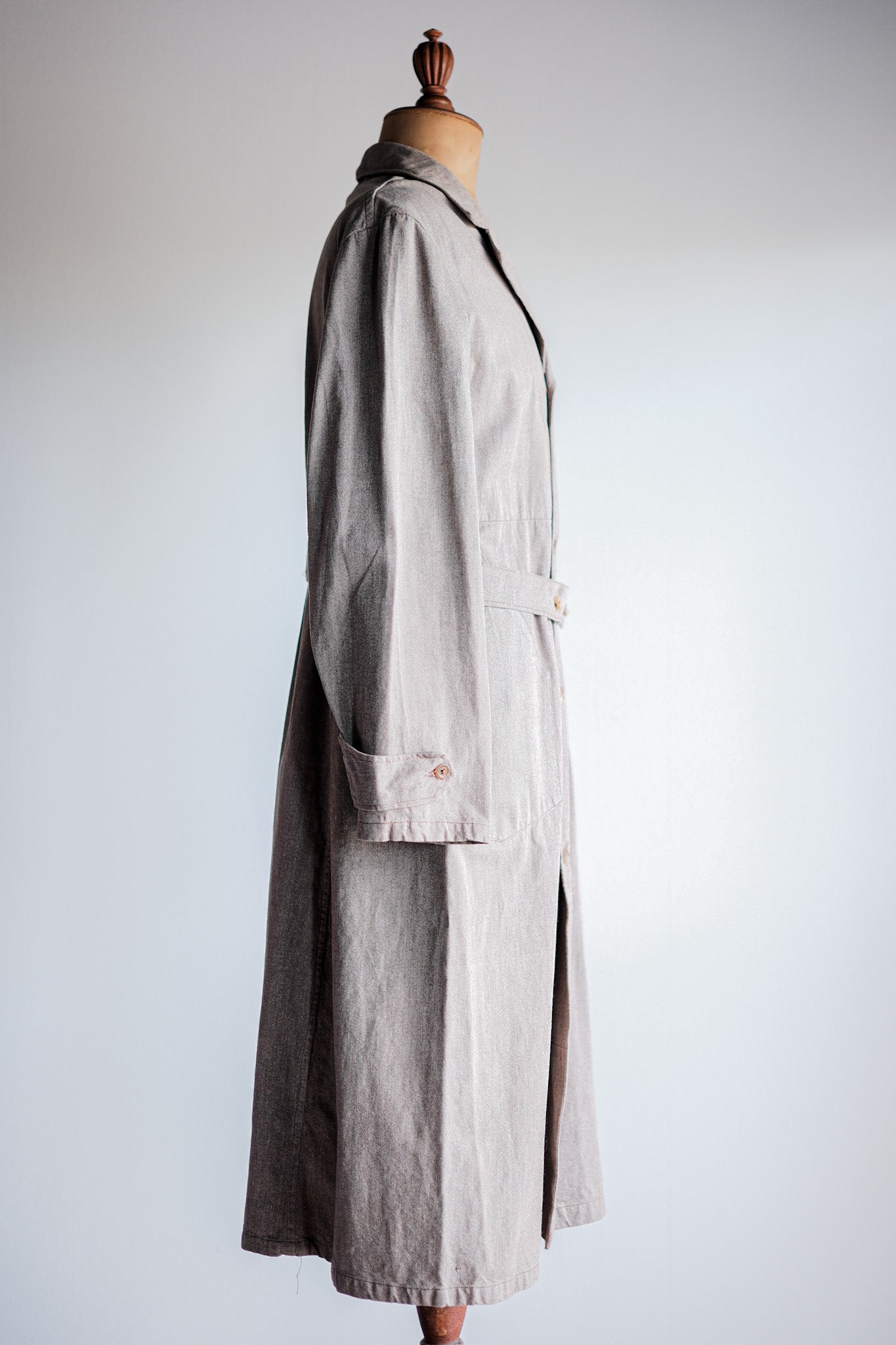 【~40's】French Vintage Brown Chambray Atelier Coat “Dead Stock”