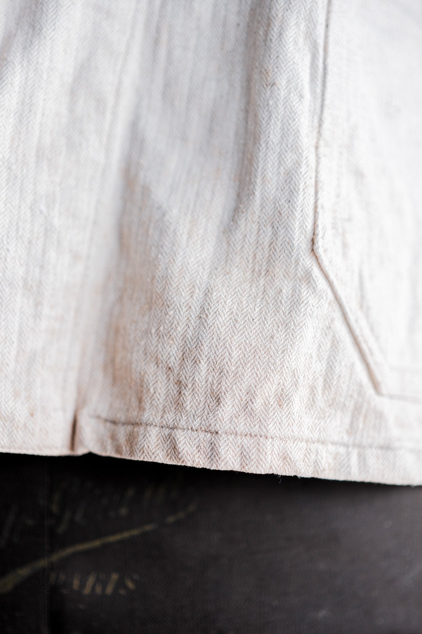 【~40's】German Air Force Drillich HBT Linen Jacket "Luftwaffe"