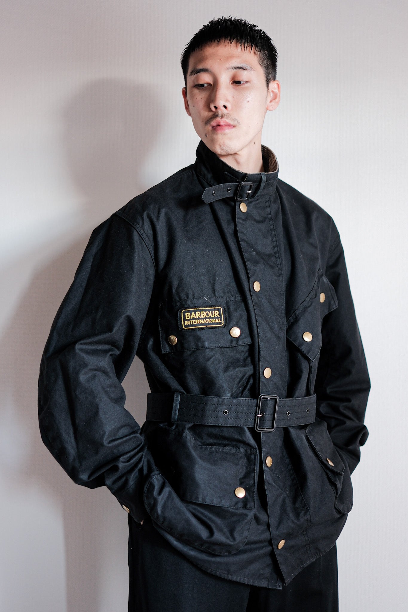 【~90's】Vintage Barbour "INTERNATIONAL SUIT" 3 Crest Size.44