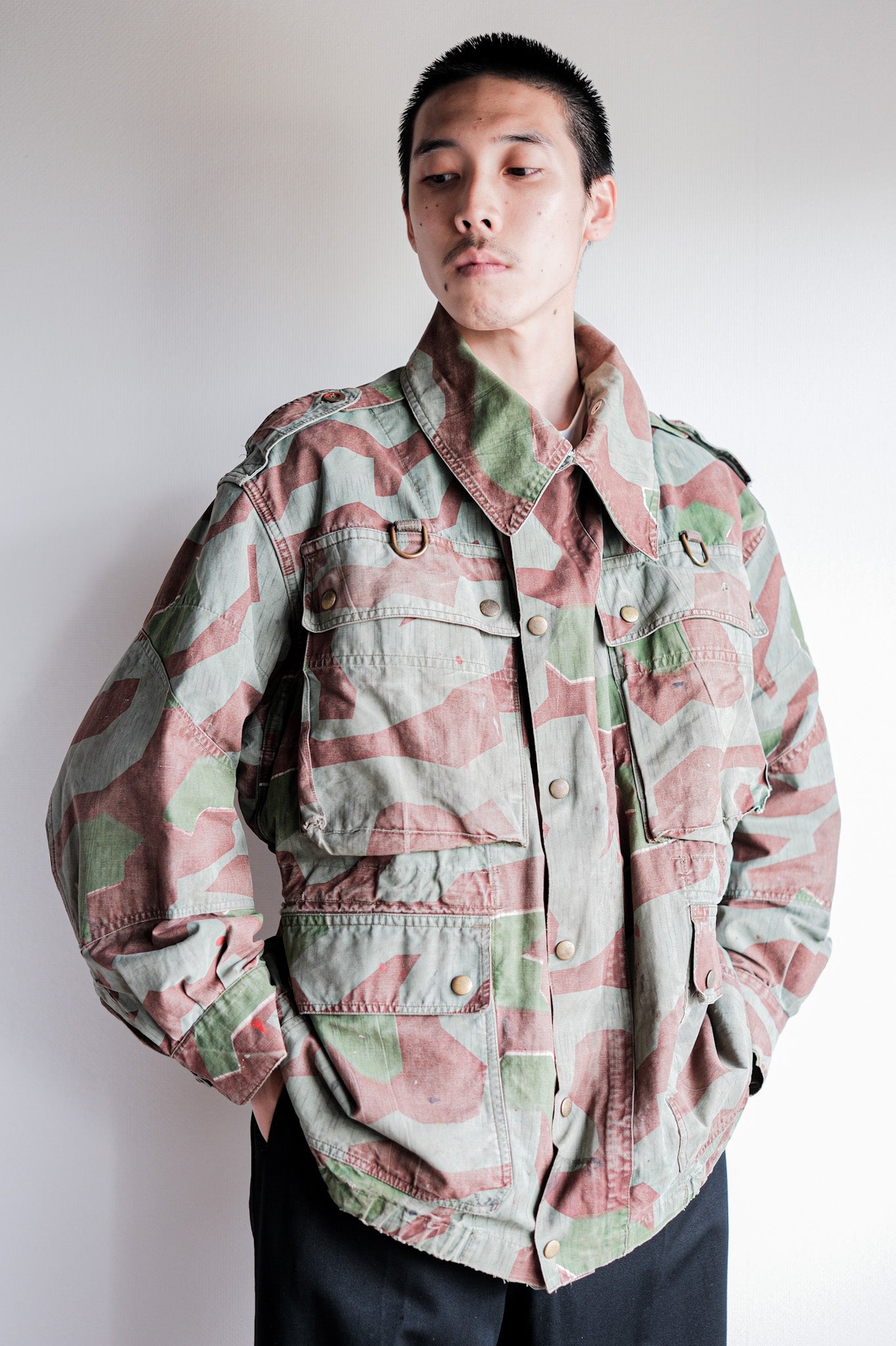 【~50's】German Army Splinter Camouflage Paratrooper Jacket
