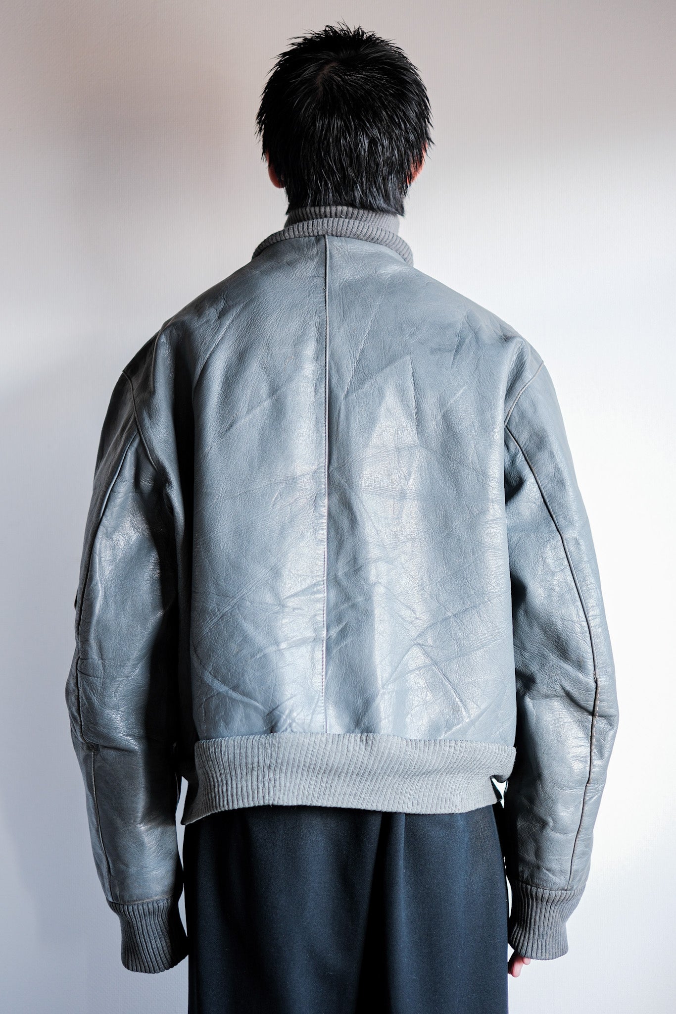 【~70’s】West German Air Force Pilot Leather Jacket Size.13