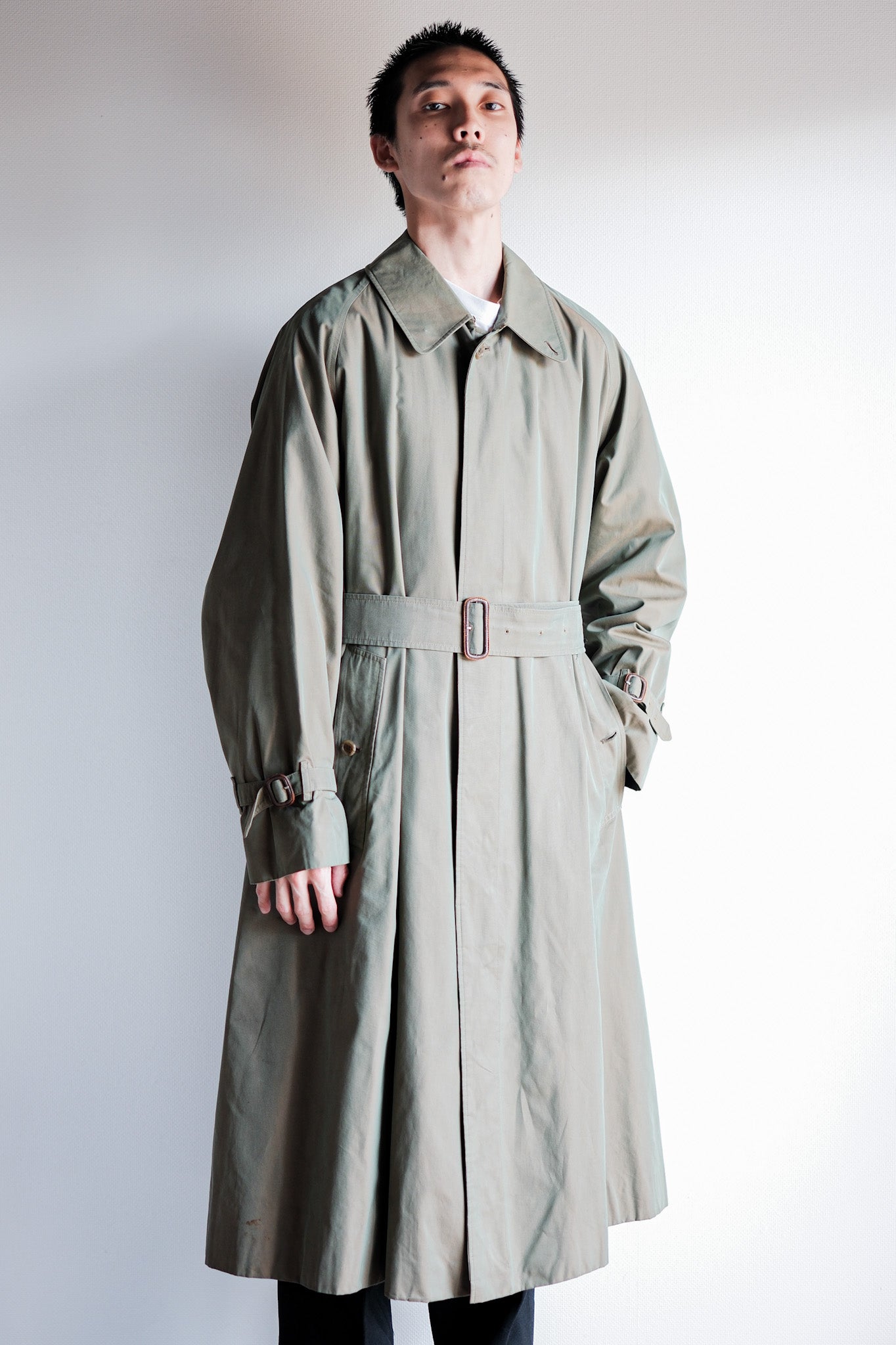 【~70's】Vintage Burberrys Single Raglan Rider Coat C100 With Liner Size.52RL "TAMAMUSHI"