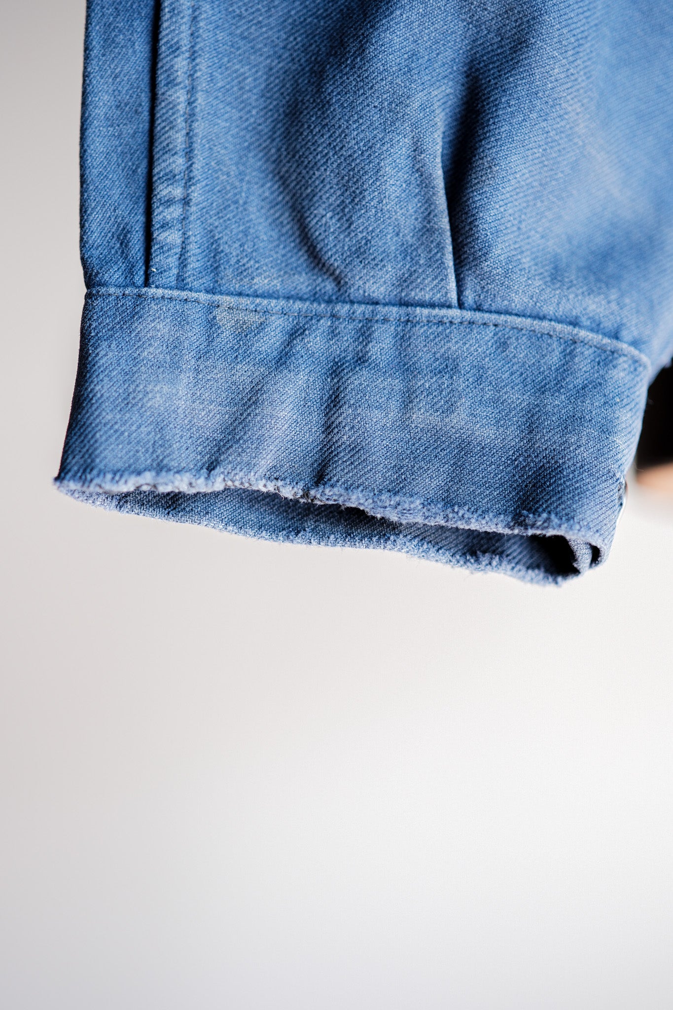 【~40’s】French Vintage Indigo Cotton Twill Cyclist Jacket