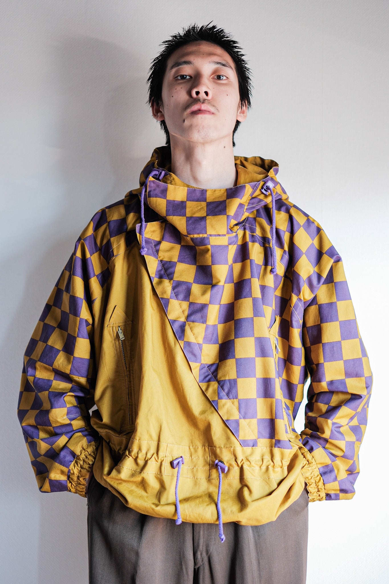 【~80's】German Vintage Checkerboard Anorak Parka