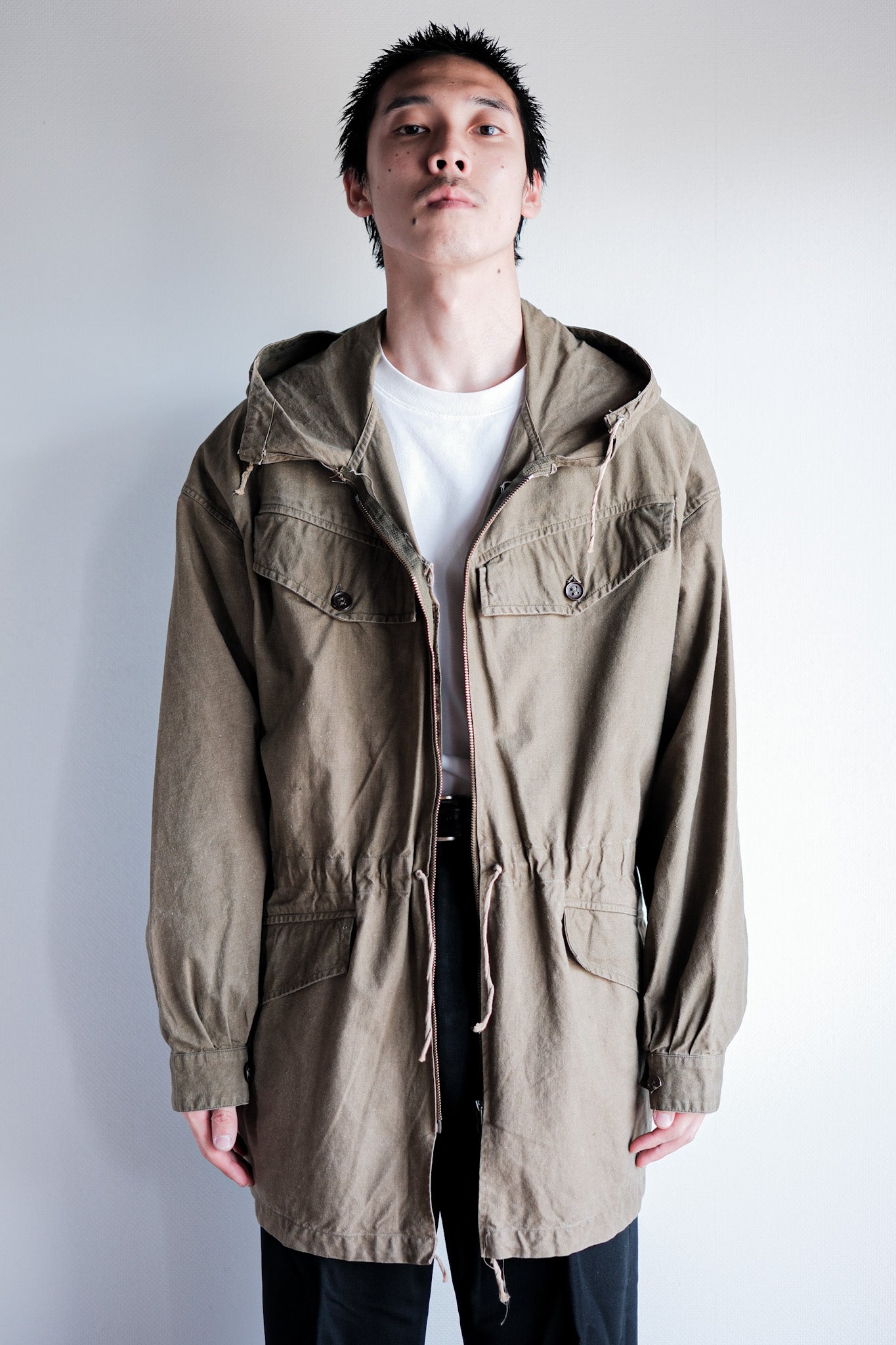 【~60's】French Army Alpine Mountain Smock Parka Size.22 "Modified"