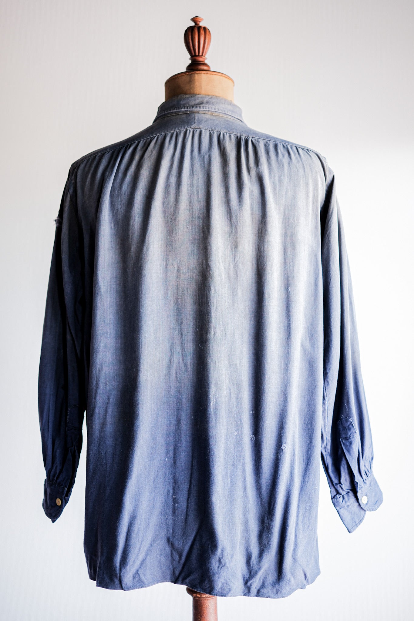 【~40’s】French Vintage Indigo Linen Work Shirt