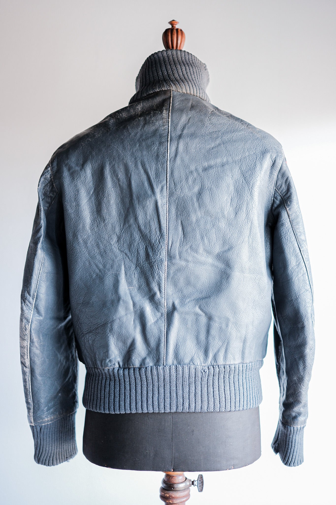 【~70’s】West German Air Force Pilot Leather Jacket Size.3