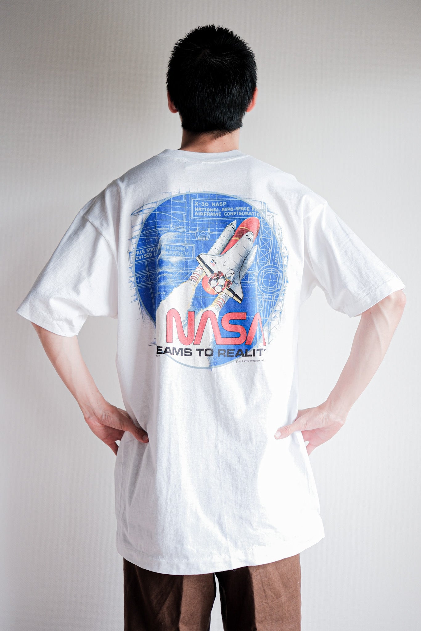 【~90's】Vintage Federal Agency Print T-shirt Size.XL "NASA" "Made in U.S.A."