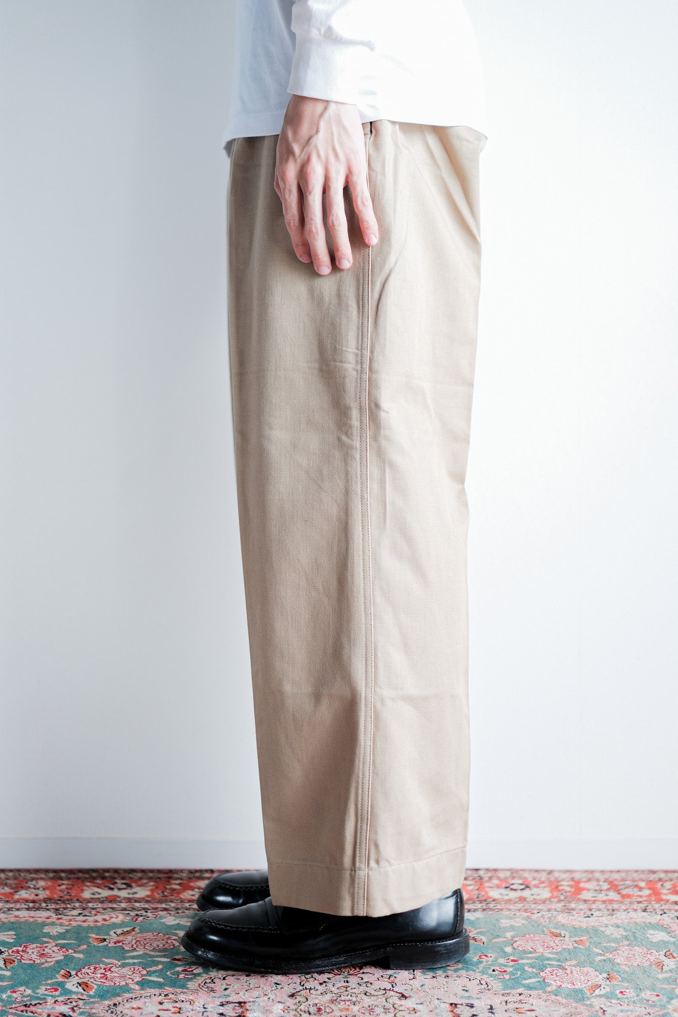 【~50's】French Army M52 Chino Trousers Size.12 "Dead Stock"