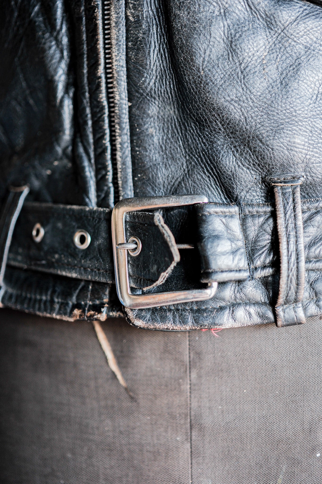 【~50's】American Vintage Two Star Horsehide Motorcycle Leather Jacket "WINDWARD"