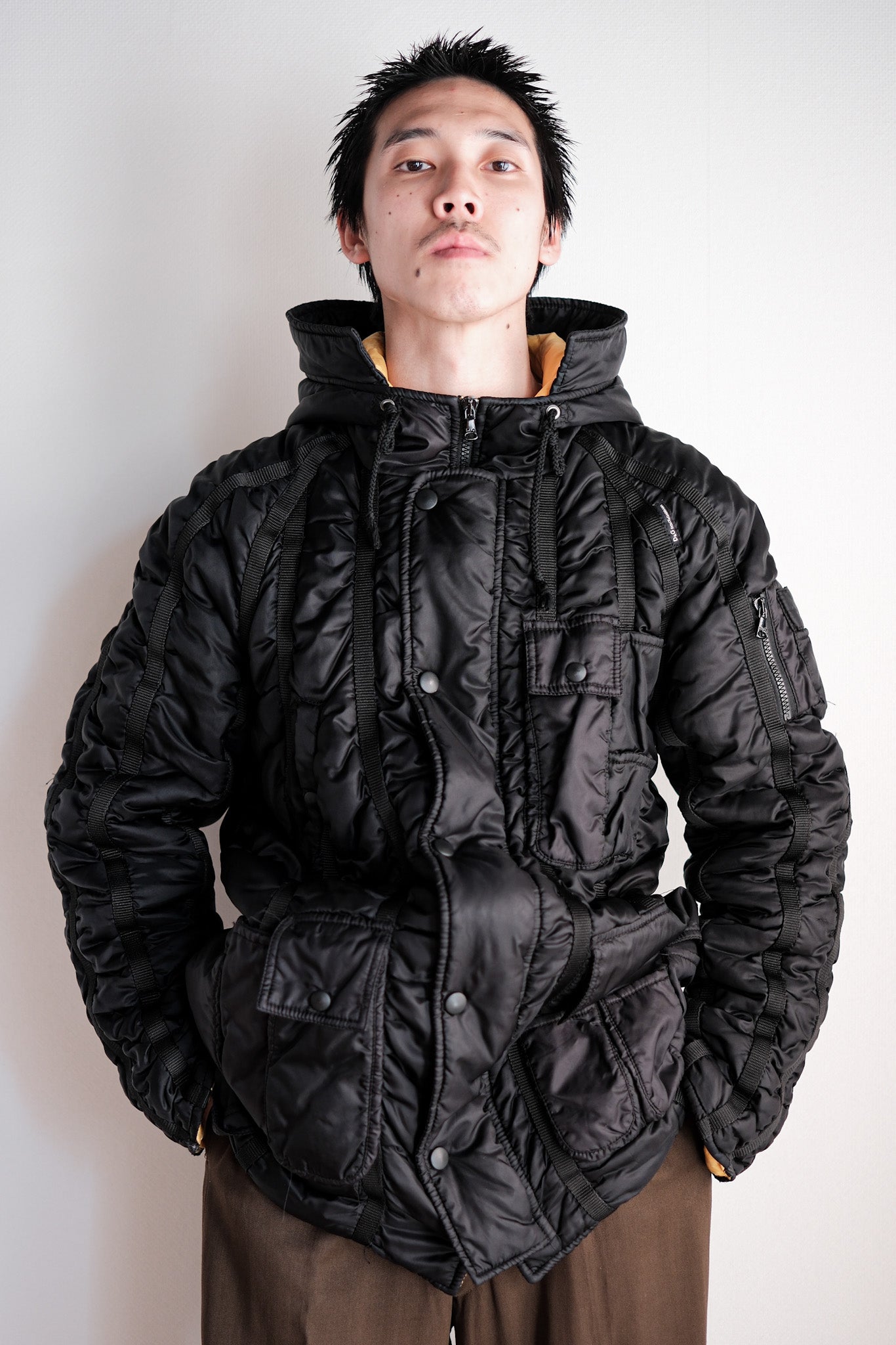 【~00's】Old DOLCE & GABBANA Multi Pocket Puffer Jacket Size.46