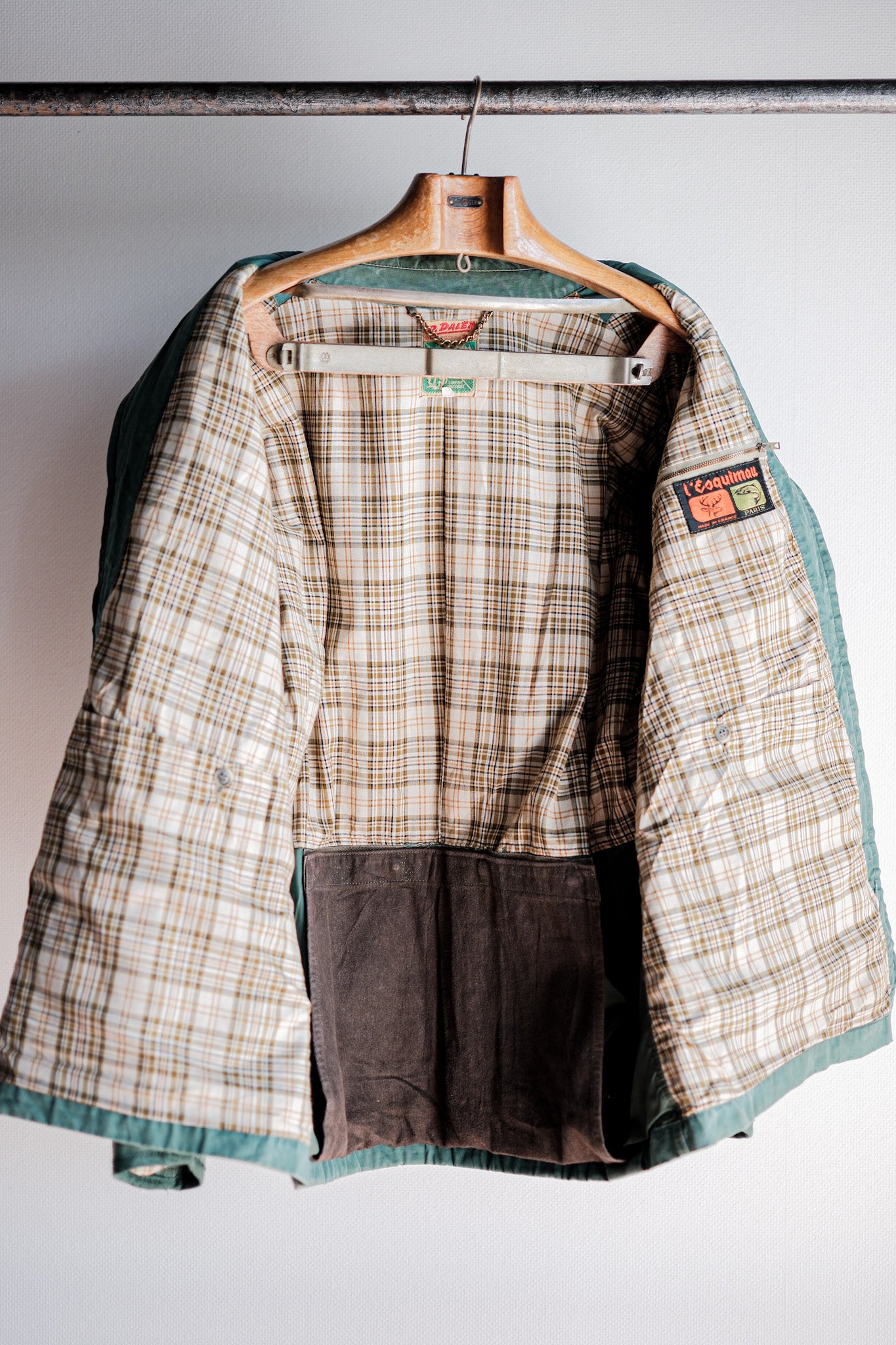 【~60's】French Vintage Hunting & Fishing Cotton Jacket Size.52 "L'ESQUIMAU"